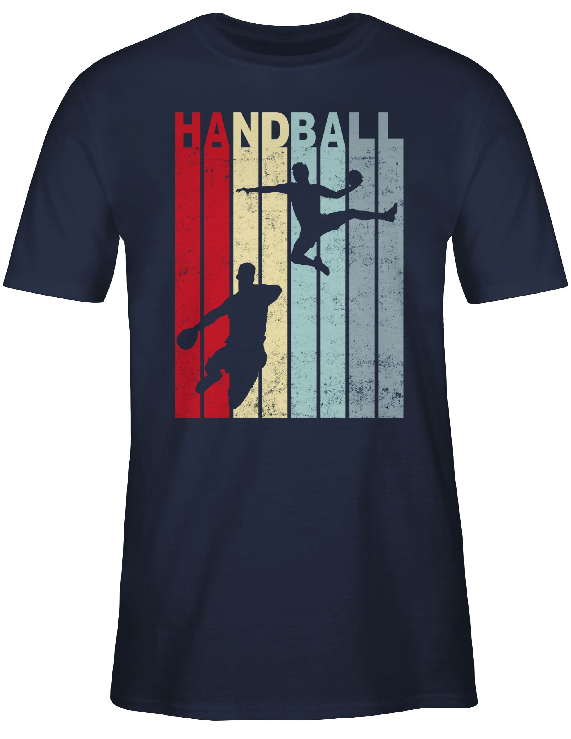 Handball WM Navy Blau 02 Shirtracer T-Shirt Vintage Ersatz 2023 Trikot Handballspieler