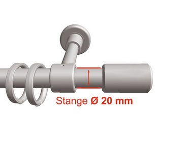 Gardinenstangen-Endstück 2 Endkappen zylindrisch aus Holz Stil 20, nodeko, passend für Stangen und Rohre Ø 20 mm, (Packung á 2 Stück), zum Aufstecken auf Gardinenstangen