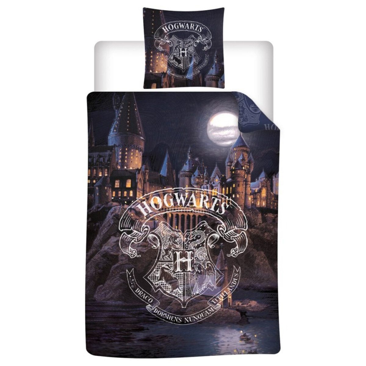 Aymax sprl Bettwäsche Harry Potter 140x200 cm + Kissenbezug 65x65 cm Kinderbett
