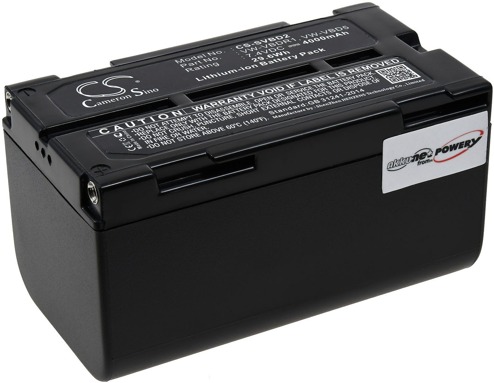 Powery Akku für Hitachi VM-H775LE Kamera-Akku 4000 mAh (7.2 V)