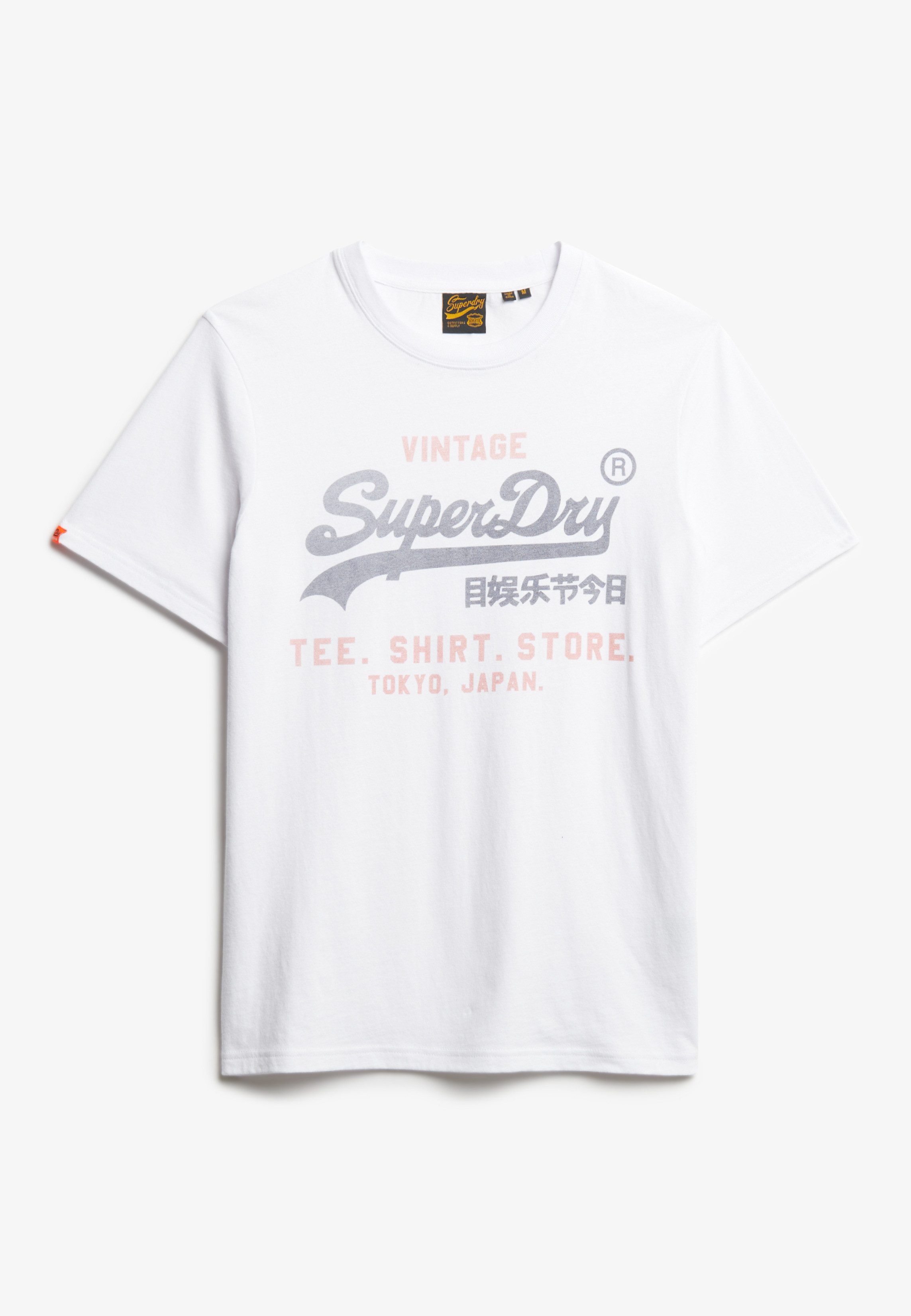 Superdry Rundhalsshirt VL HERITAGE RELAXED TEE Relaxed Fit, aus Baumwolle und Single Jersey, Kurzarm, pflegeleicht
