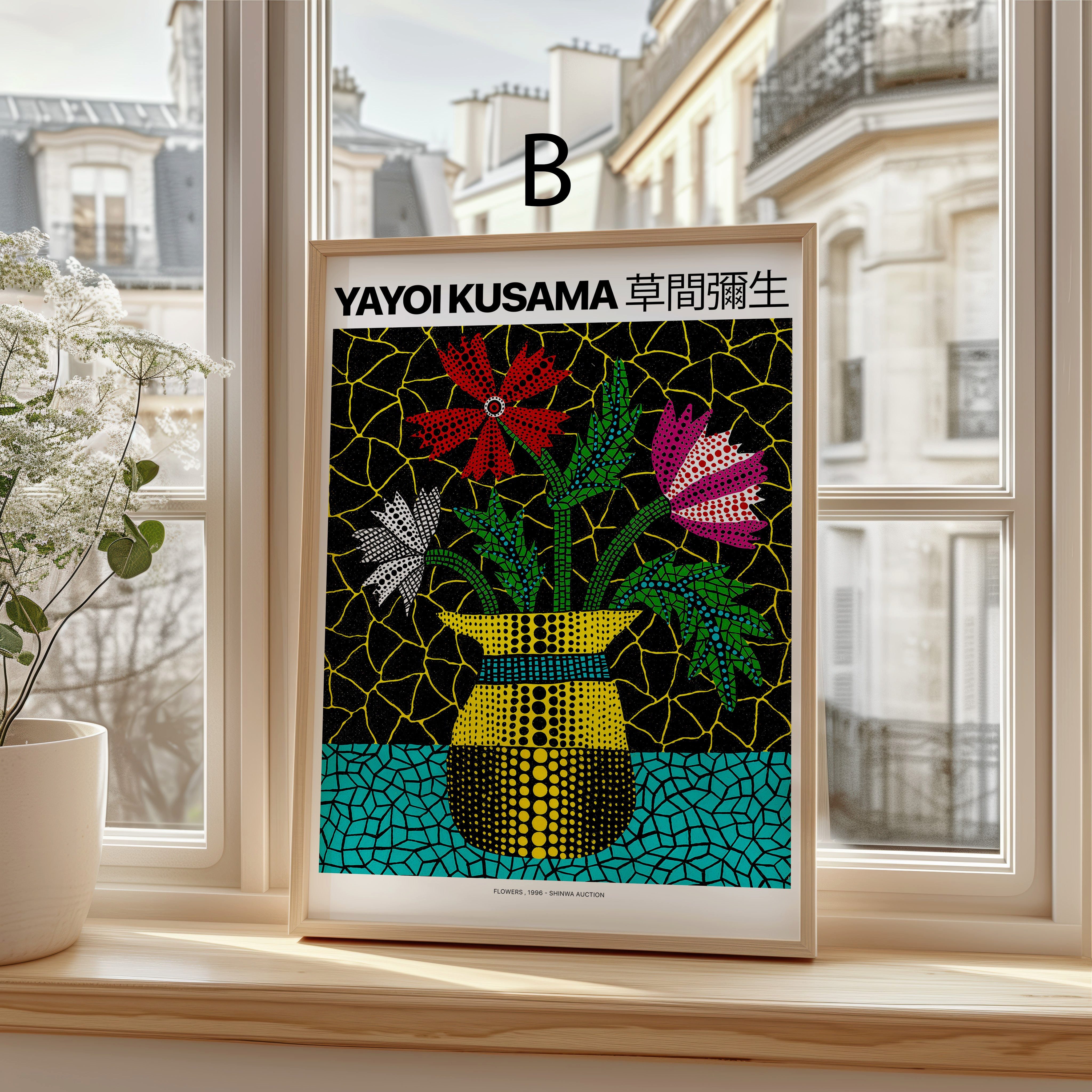 JUSTGOODMOOD Poster Kunst Geschenkidee Yayoi Kusama Blumen Kürbis Pop Art Japanische Zeitg, A (1 St) – Bild 4 von 5