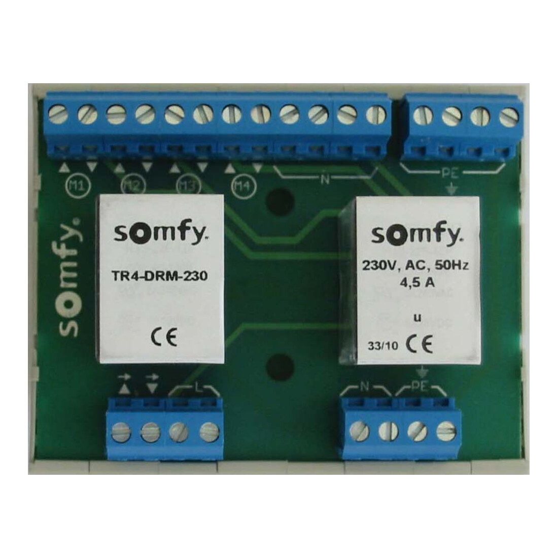 Somfy Zeitschaltuhr Somfy Trennrelais Hutsch. f.4 Antriebe TR4-DRM-230