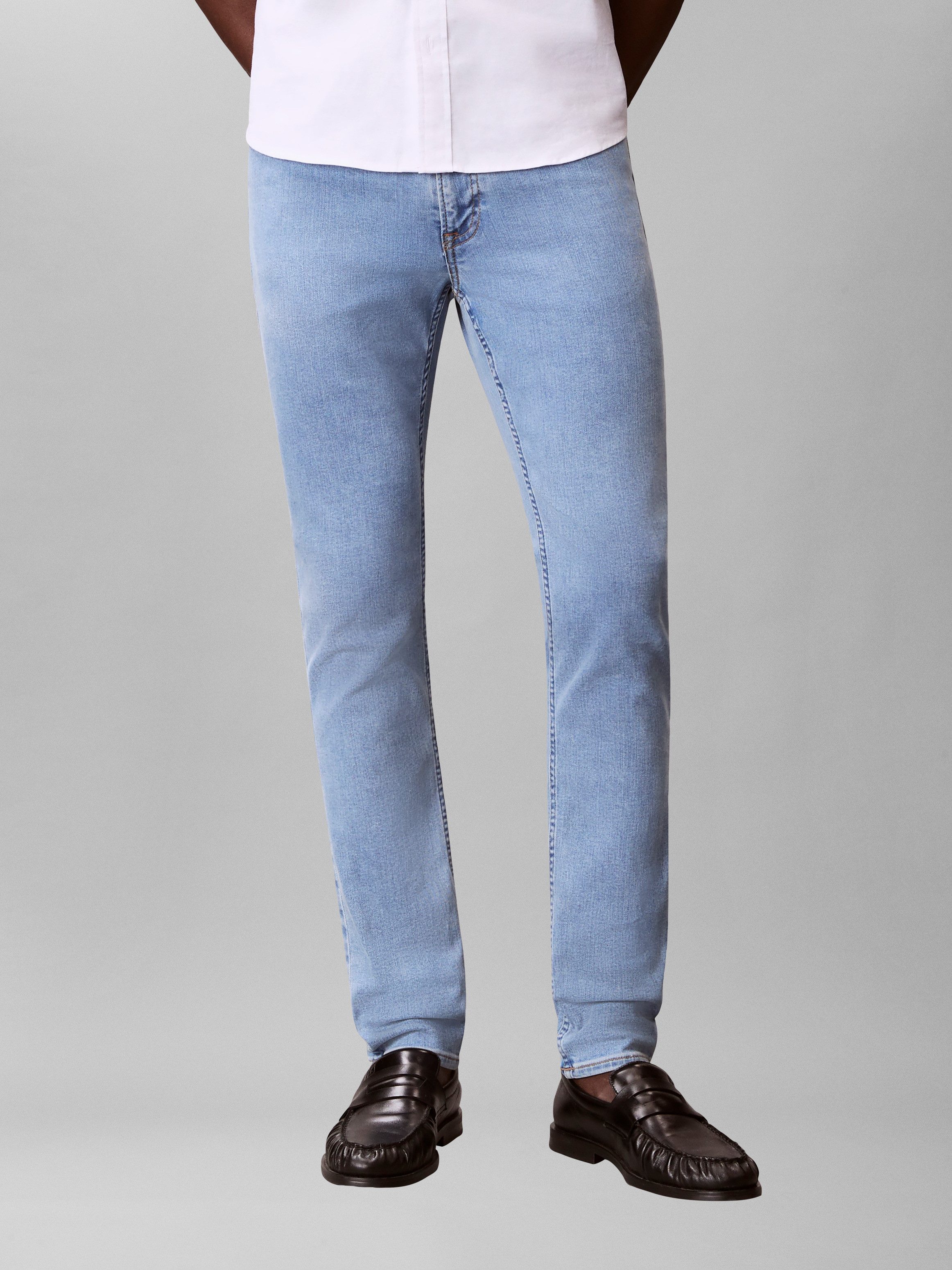 Calvin Klein Jeans Skinny-fit-Jeans SKINNY mit Leder-Badge