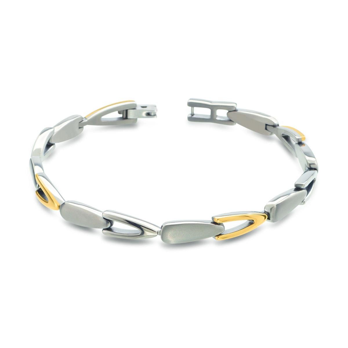 Boccia Armband Boccia Armband 03033-02 Titan gold-plattiert 21 cm (kein Set, 1-tlg., kein Set)