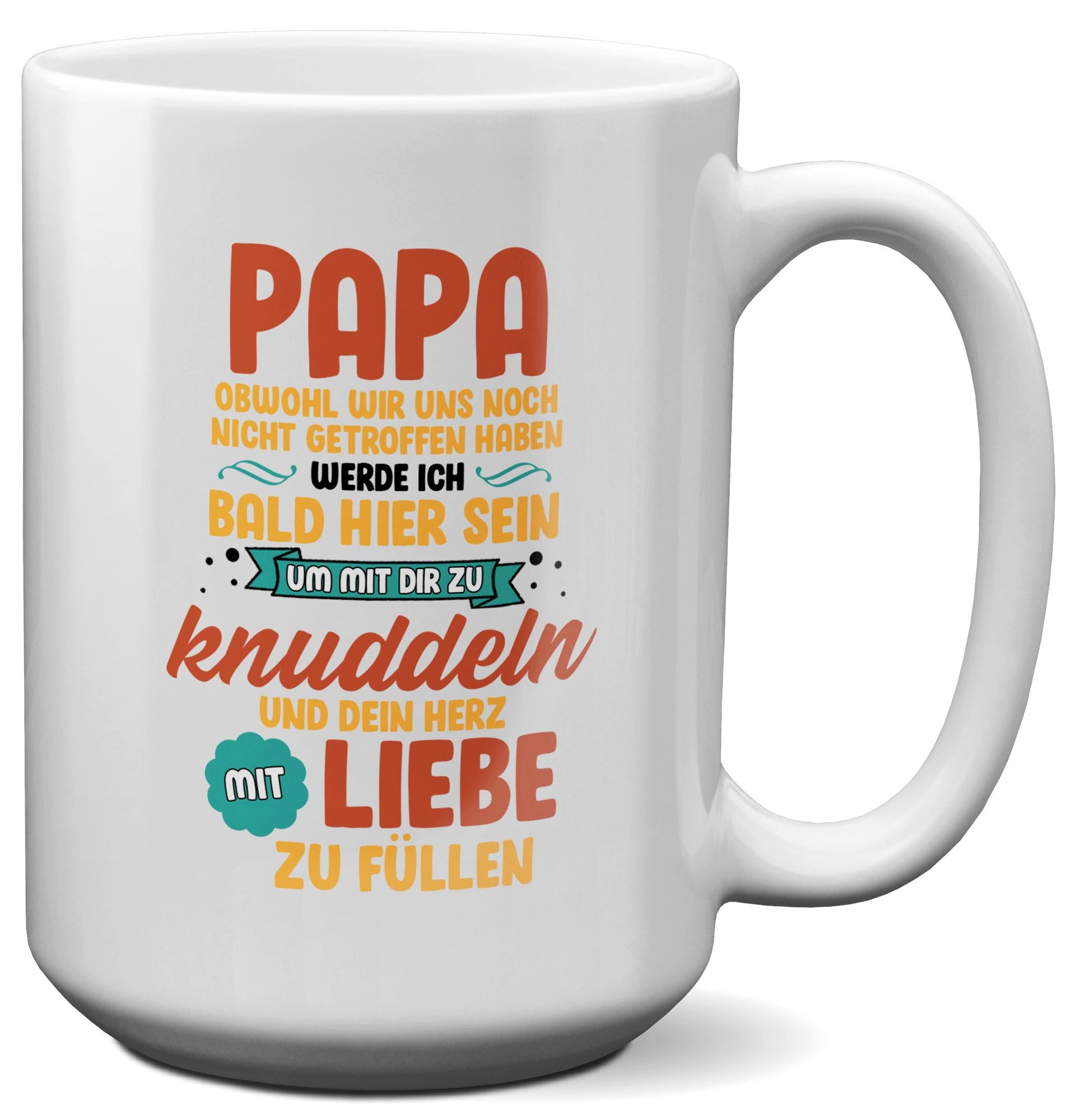 22Feels Tasse Du Wirst Papa Werdender Vater Geschenk Vatertag Schwangerschaft Männer, Keramik, XL, Made In Germany, Spülmaschinenfest