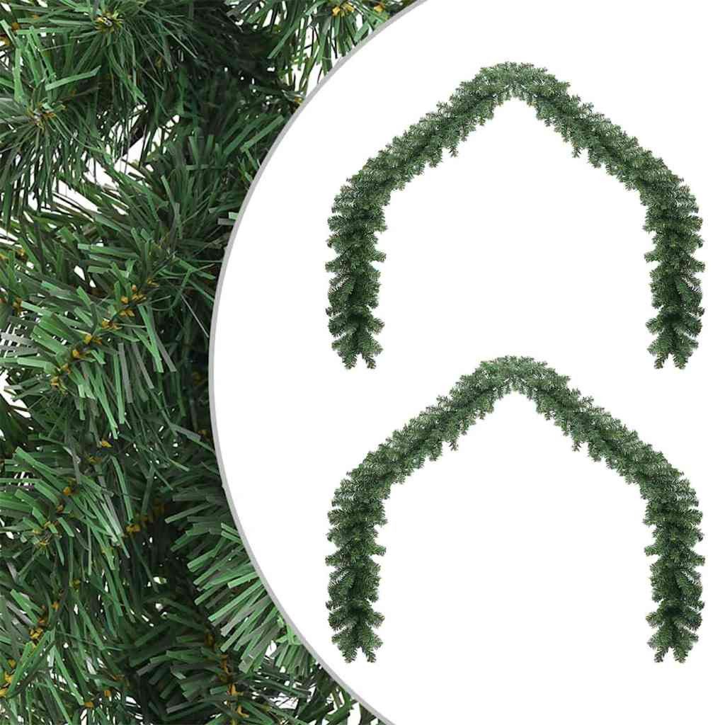 vidaXL Girlanden 20 m Weihnachtsgirlande Sonstiges Grün 40 m PVC