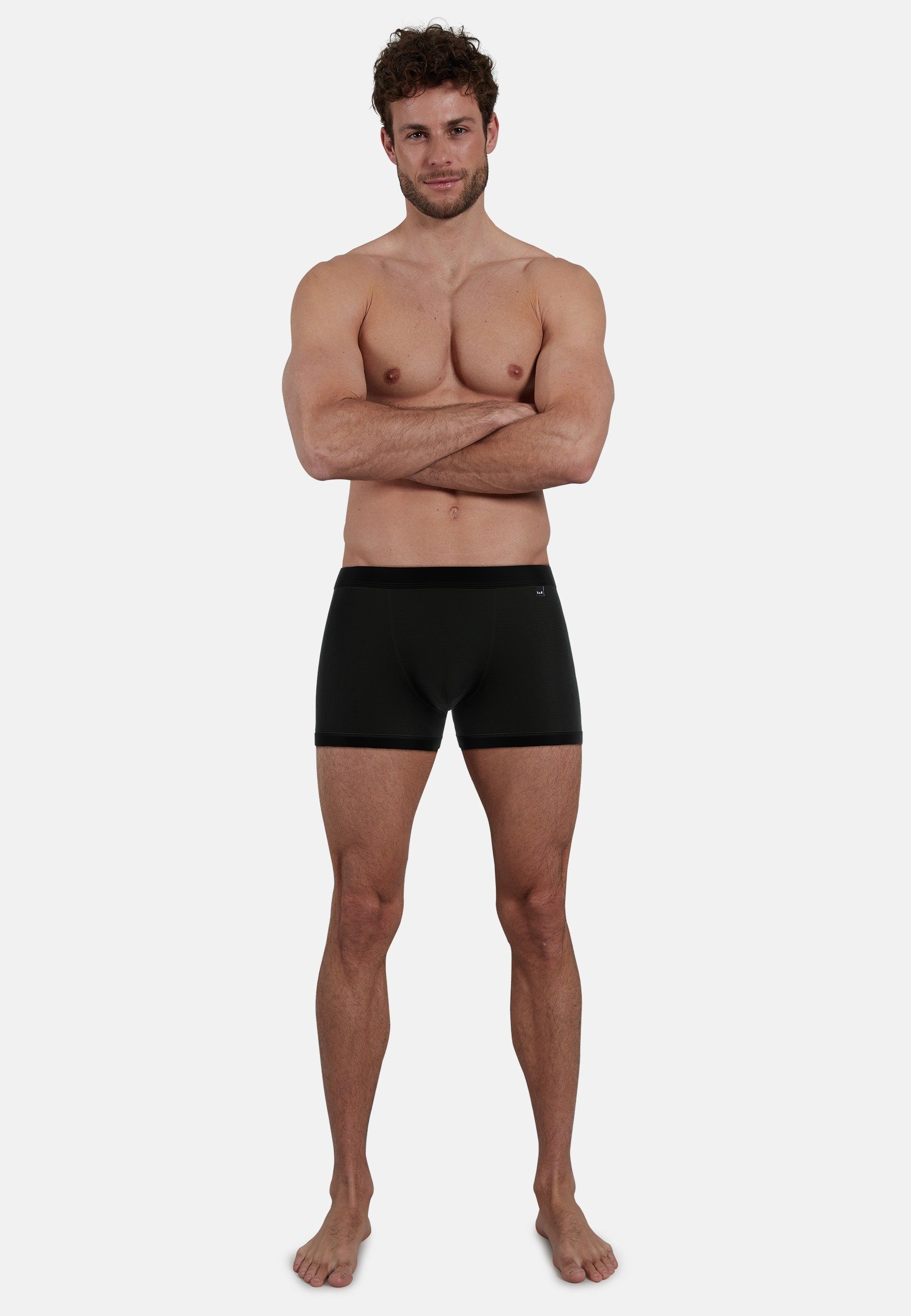 GÖTZBURG Boxershorts X-lastic (2er-Pack) basic, elastischer Bund, eng, weich, elastisch, Baumwollmix