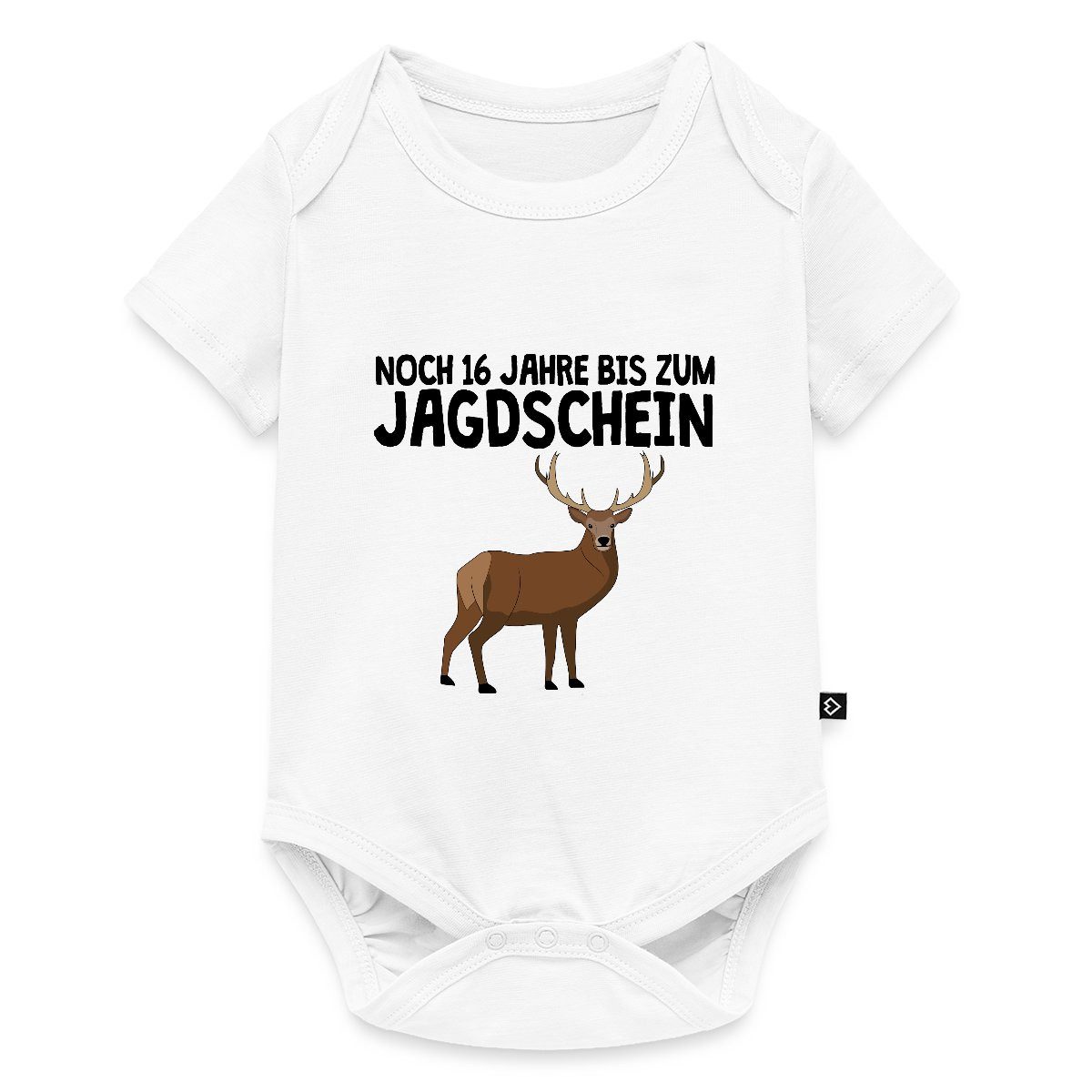 Spreadshirt Kurzarmbody Nachwuchs Jäger Baby Geschenk Hirsch Motiv Kurzarm Tages Baby Body (1-tlg)