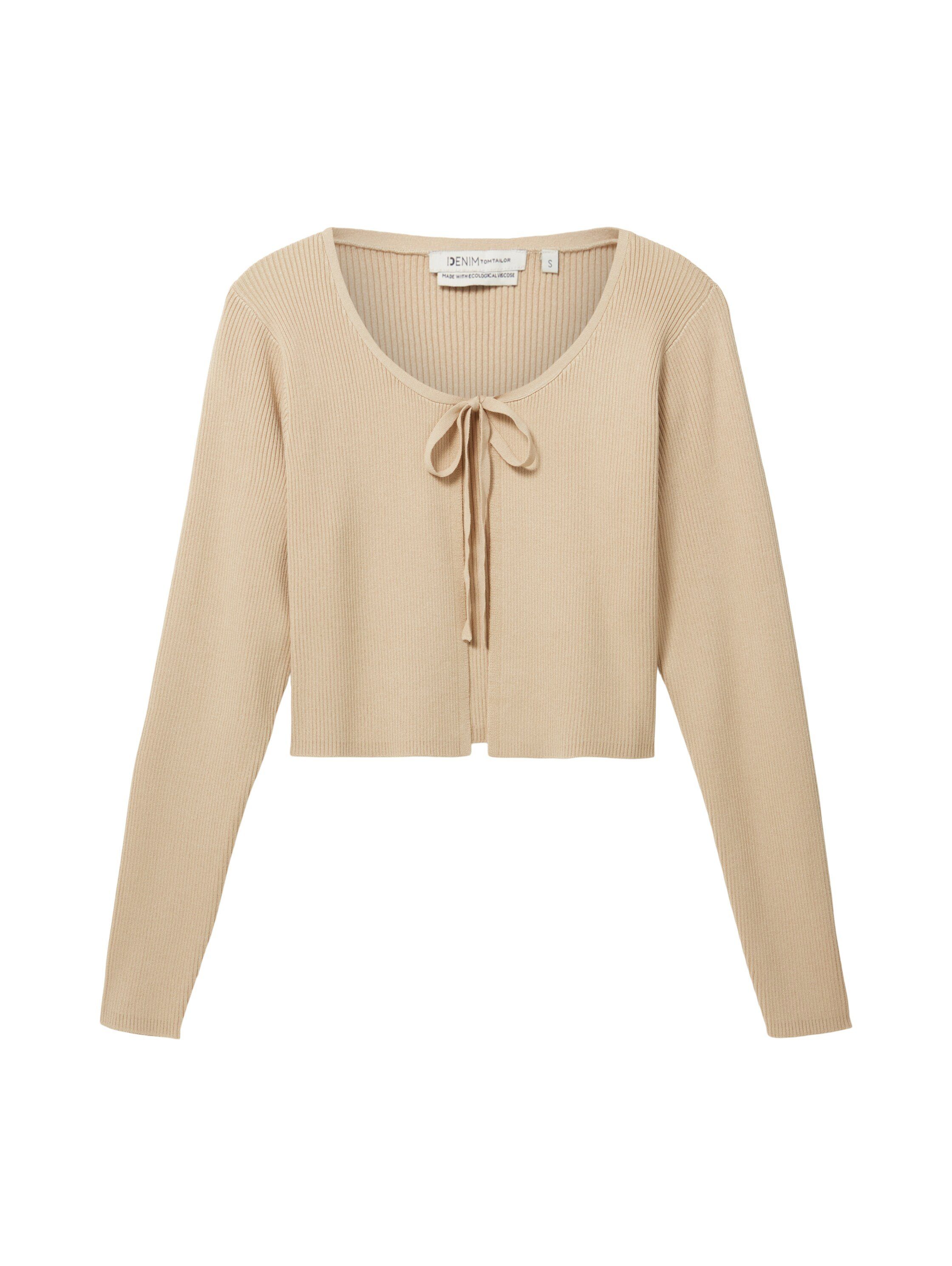 Cardigan TOM Denim TAILOR hellbeige