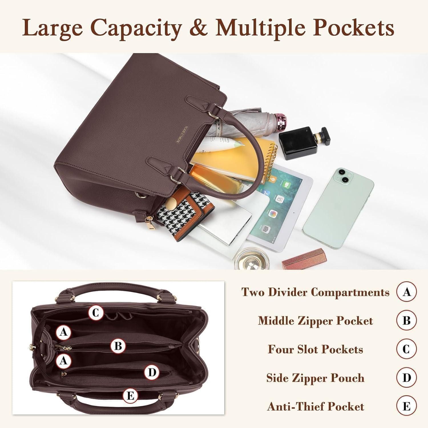 LuxusKollektion Handtasche Damen Handtasche Mittelgroß Leder Henkeltasche T günstig online kaufen