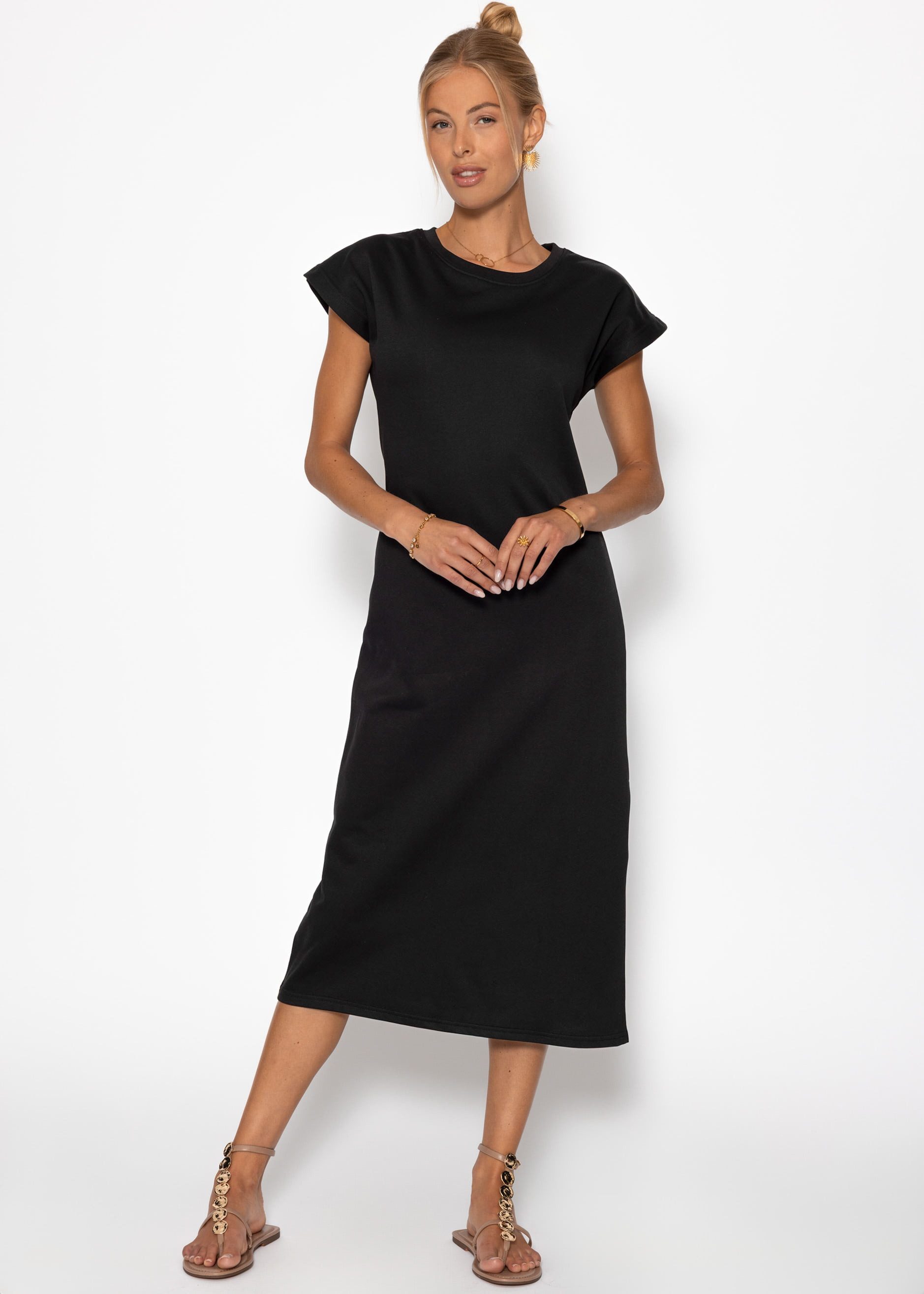 SASSYCLASSY Minikleid Kurzarm Sweatkleid Damen Midi günstig online kaufen