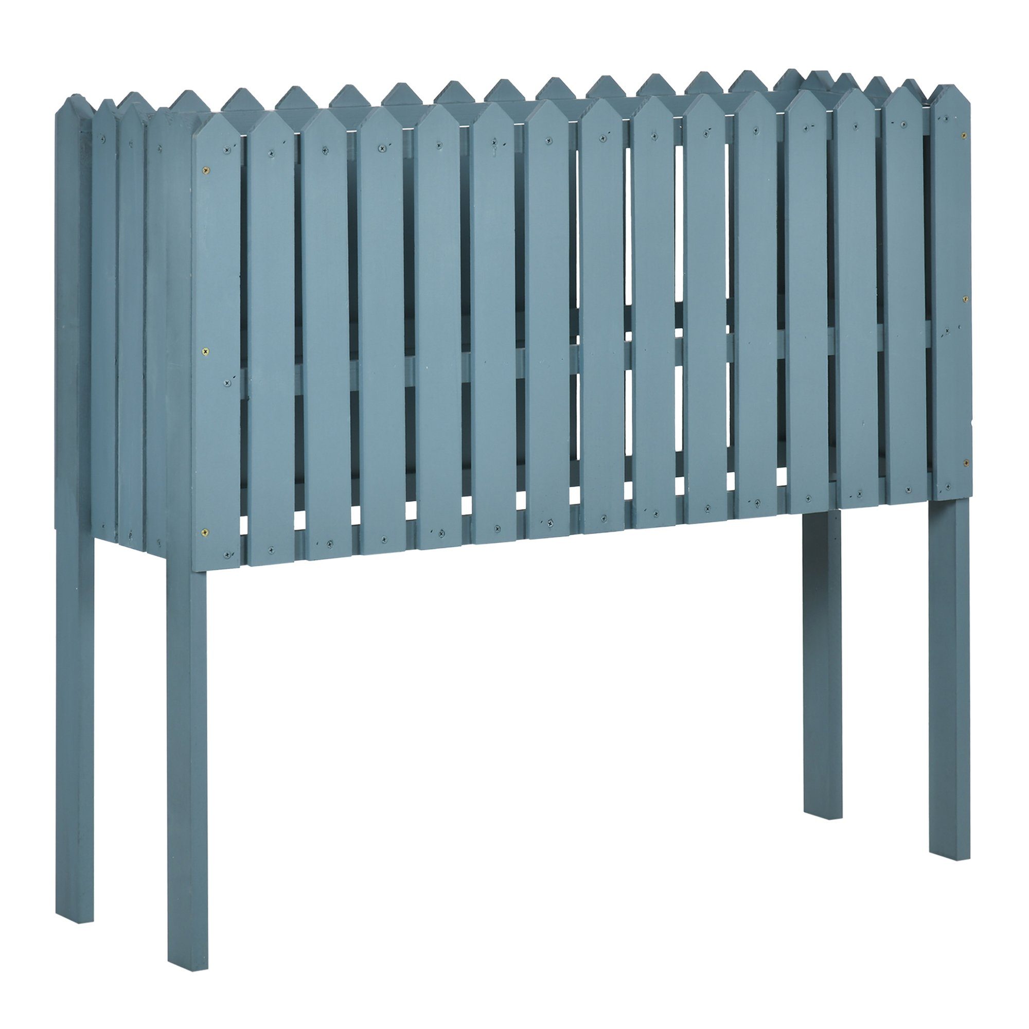 Outsunny Gartenzaun 2in1 Holzzaun und Pflanzenständer, (Set, 1St