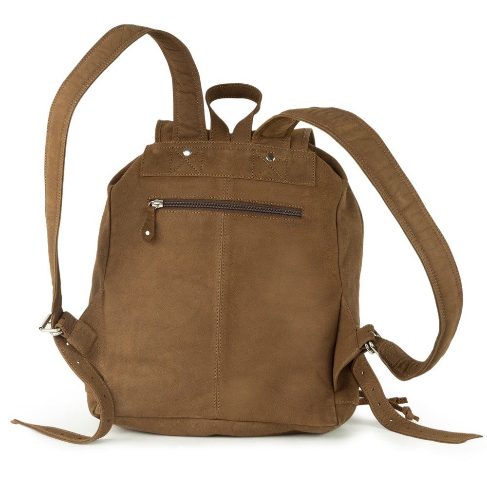 Hamosons Cityrucksack Lederrucksack / Cityrucksack, Gr. M, Büffel Braun, Hamosons 512