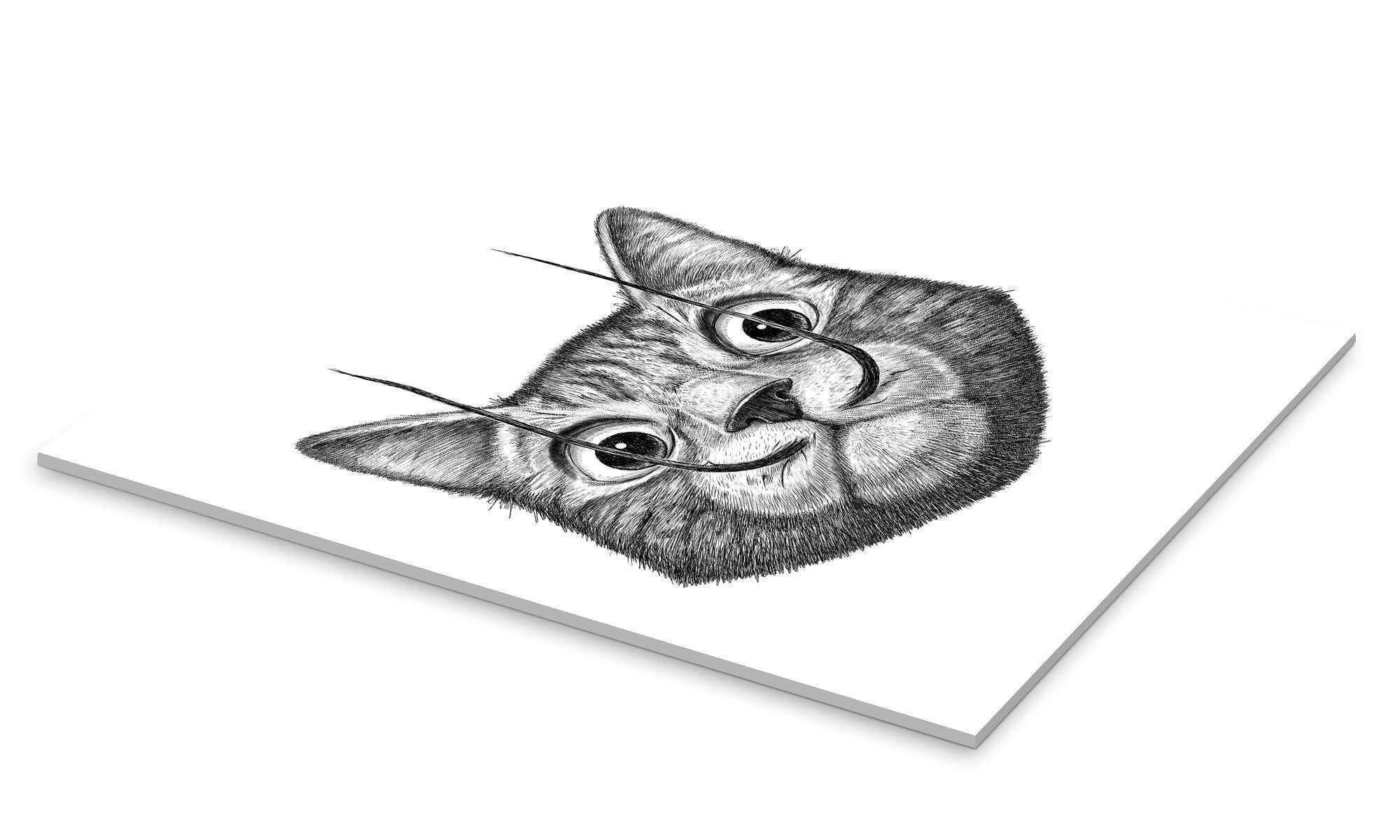 Posterlounge Wandbild Katze Dalí, Nikita Korenkov, erhältlich als Poster, Leinwandbild, Wandsticker oder Acrylglasbild