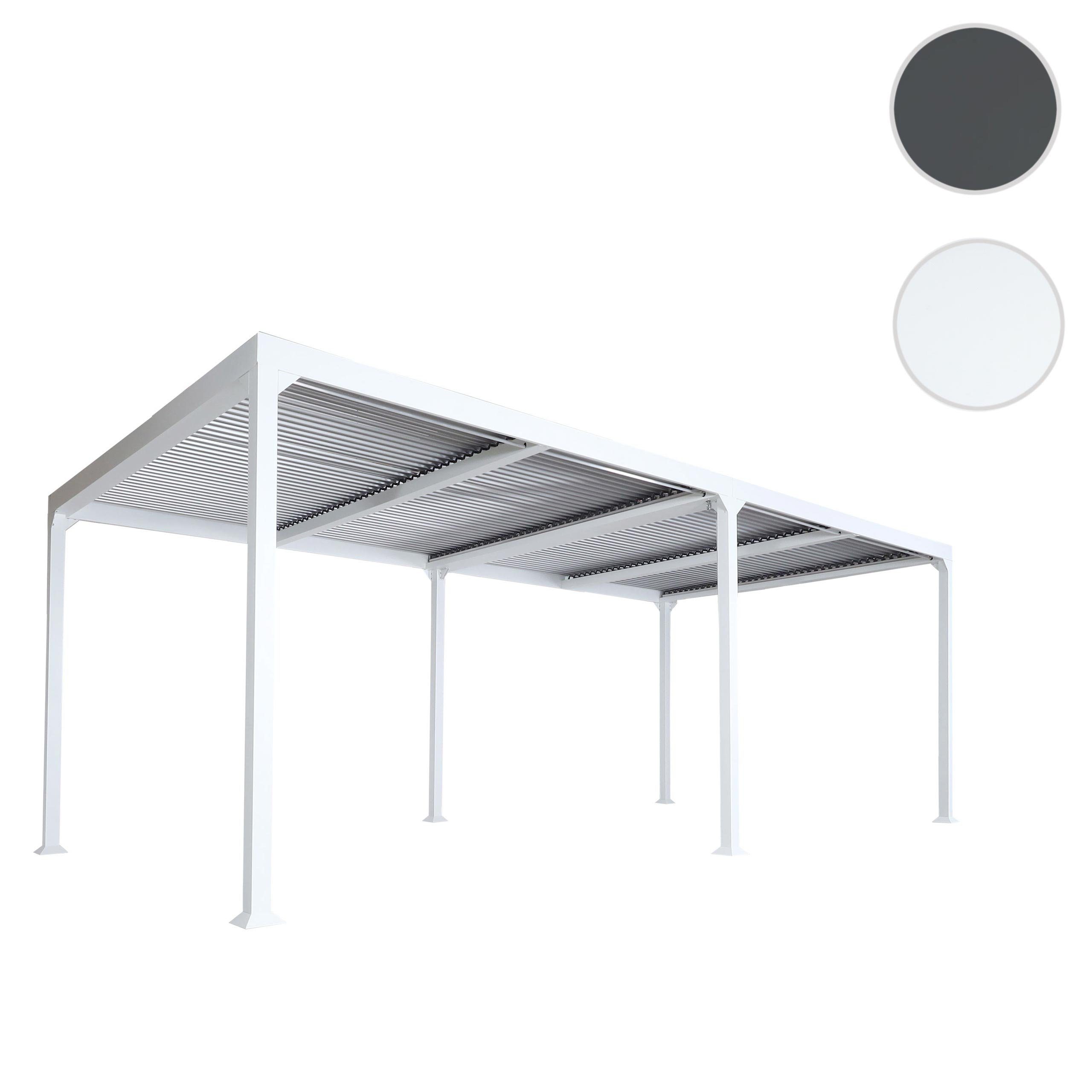 MCW Pergola MCW-L41-3x6, BxTxH: 590x306x224 cm, (4-tlg), Lieferung erfolgt ohne Dekoration, Mit Regenablauf