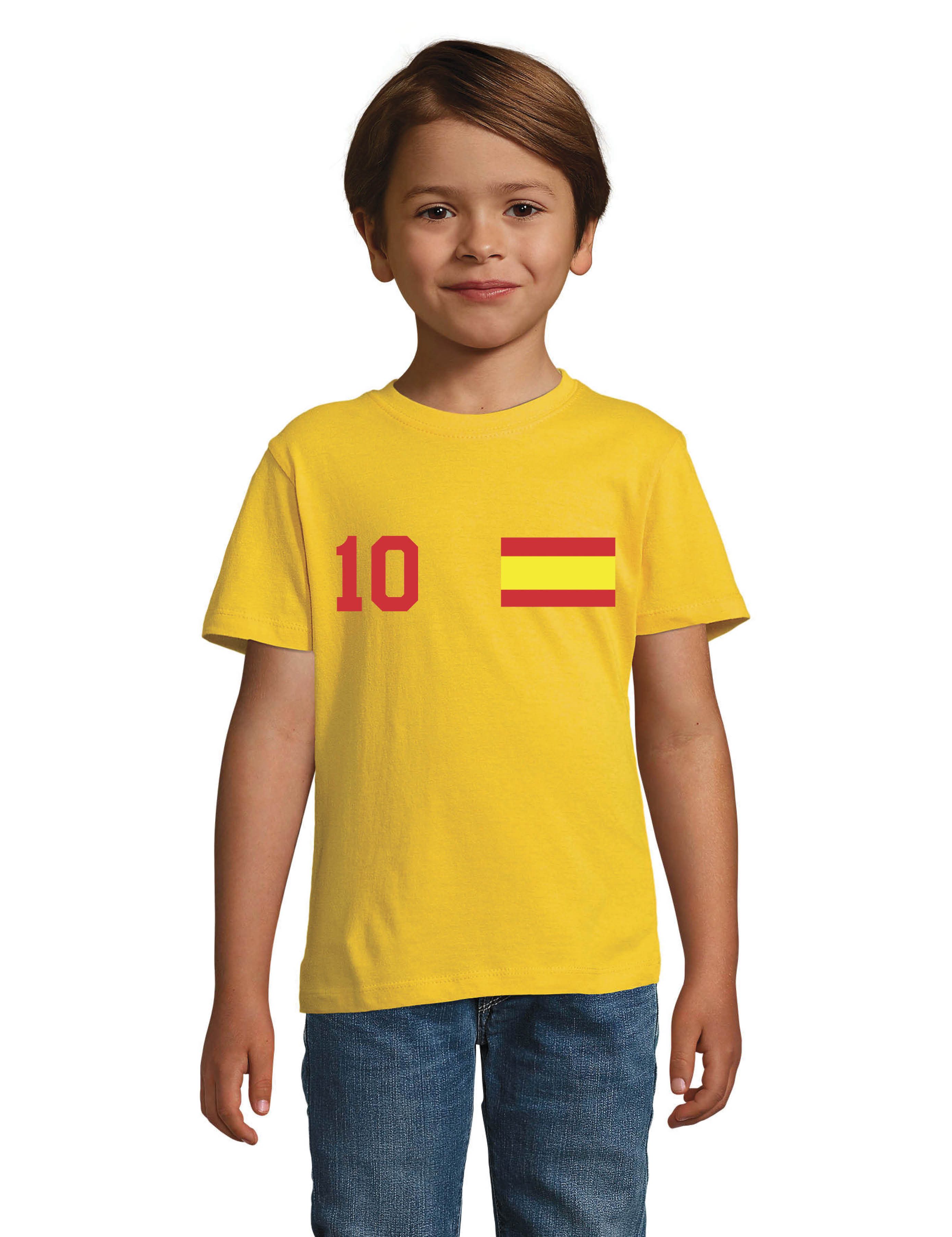 Youth Designz T-Shirt Spanien Kinder T-Shirt im Fußball Trikot Look WM 2026 mit trendigem Motiv