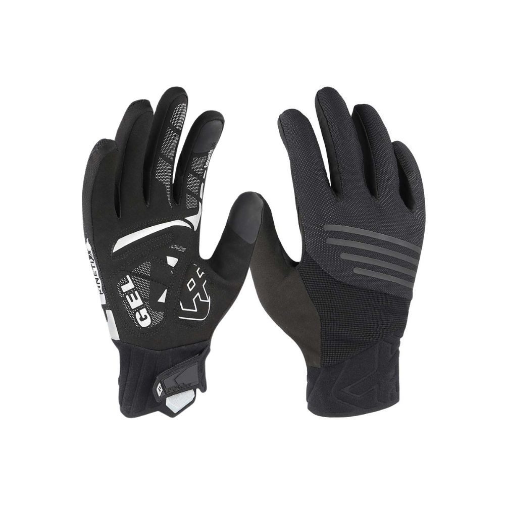 Kinetixx Fahrradhandschuhe Sportlicher Langfinger-Radhandschuh Lenox, KinetiXx (schwarz, grau, orange) Anatomische Passform, Grip, Atmungsaktiv, Touchscreen kompatibel