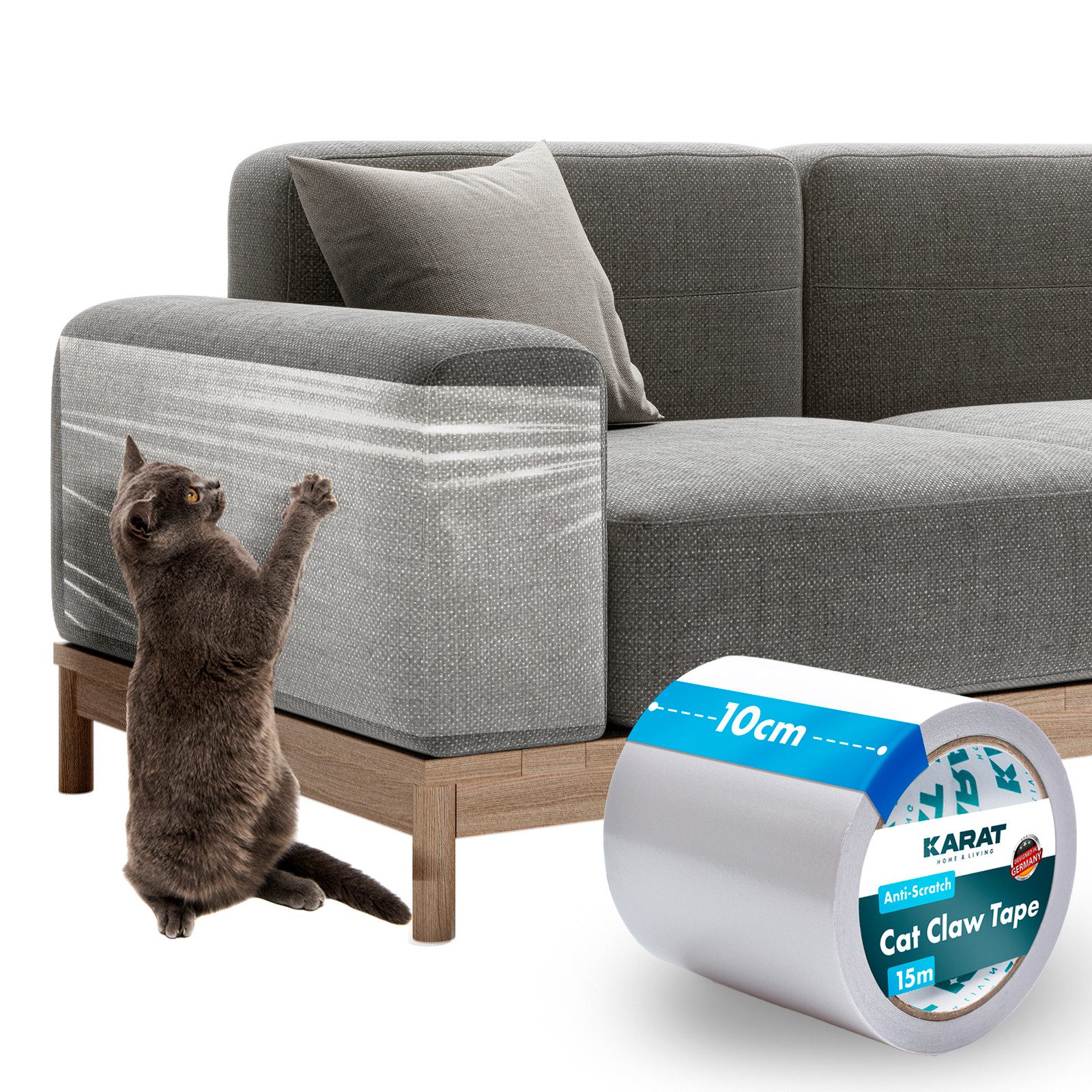 Kubus Sofaschoner Katzen Kratzschutz, Möbelschutz, Selbstklebende Kratzfoli günstig online kaufen