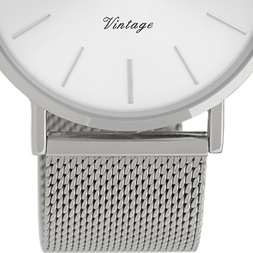 OOZOO Quarzuhr Oozoo Herren Armbanduhr silber Analog, (Analoguhr), Herrenuhr rund, groß (ca. 40mm) Edelstahlarmband, Fashion-Style