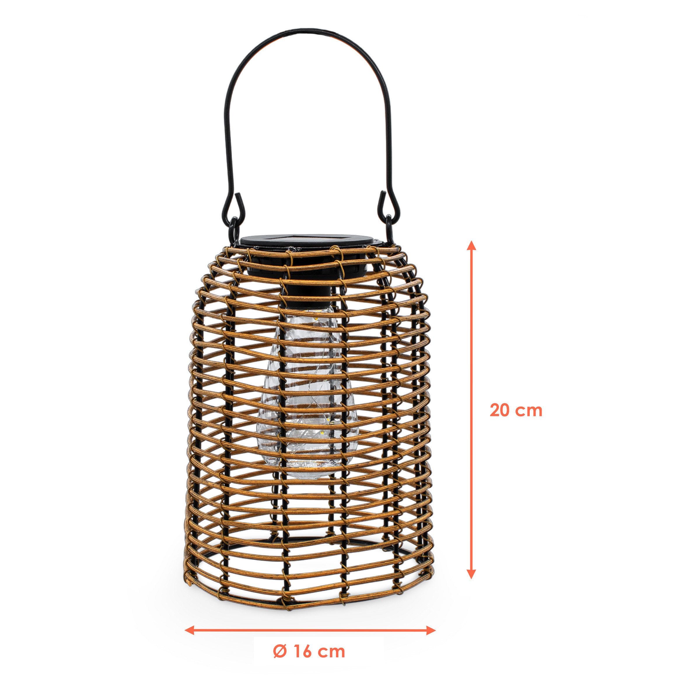 Spetebo LED Gartenleuchte Solarlampe mit Glühbirne, warm weiß, LED fest int günstig online kaufen