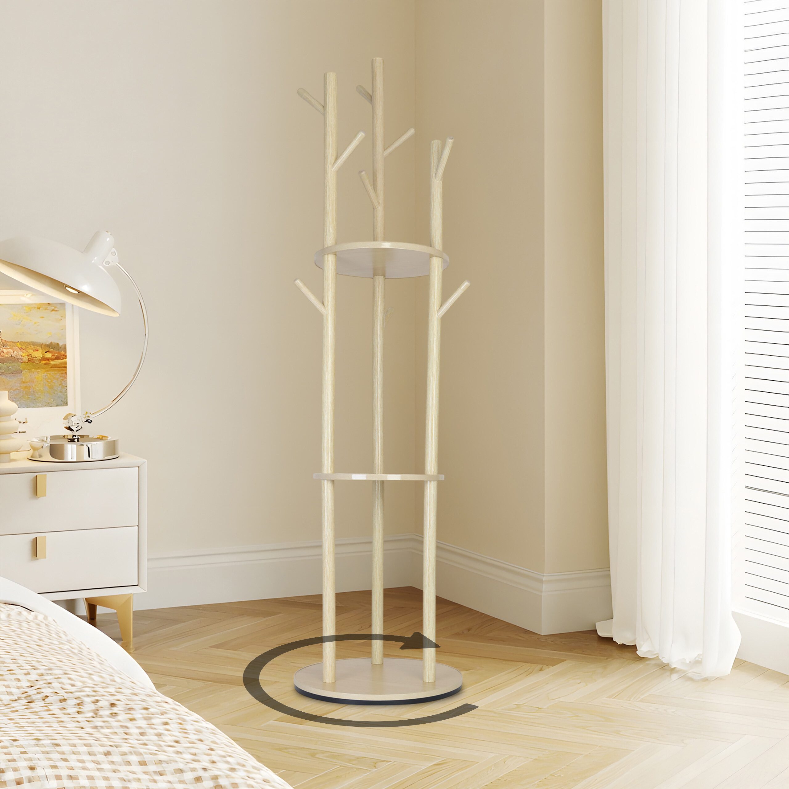 relaxdays Garderobenständer Drehbarer Garderobenständer günstig online kaufen
