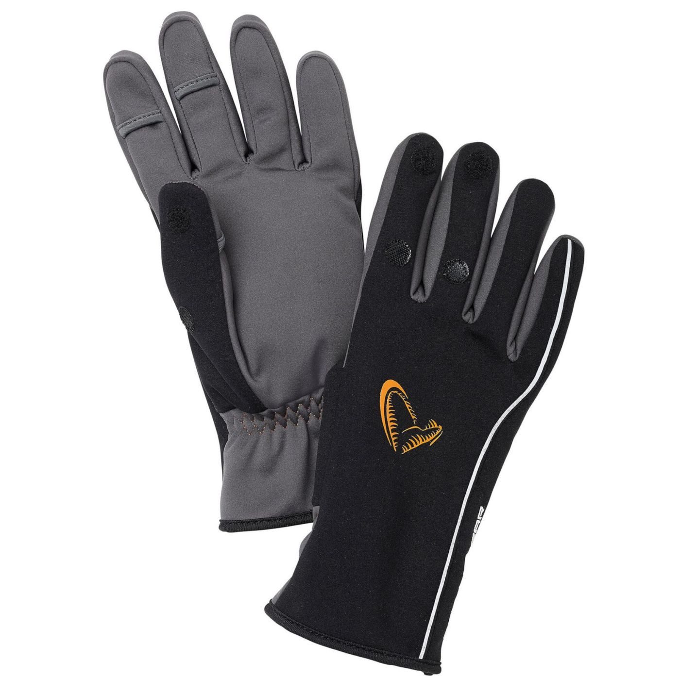 Angelhandschuhe Savage Gear Softshell Winter Gloves Black - Angelhandschuhe