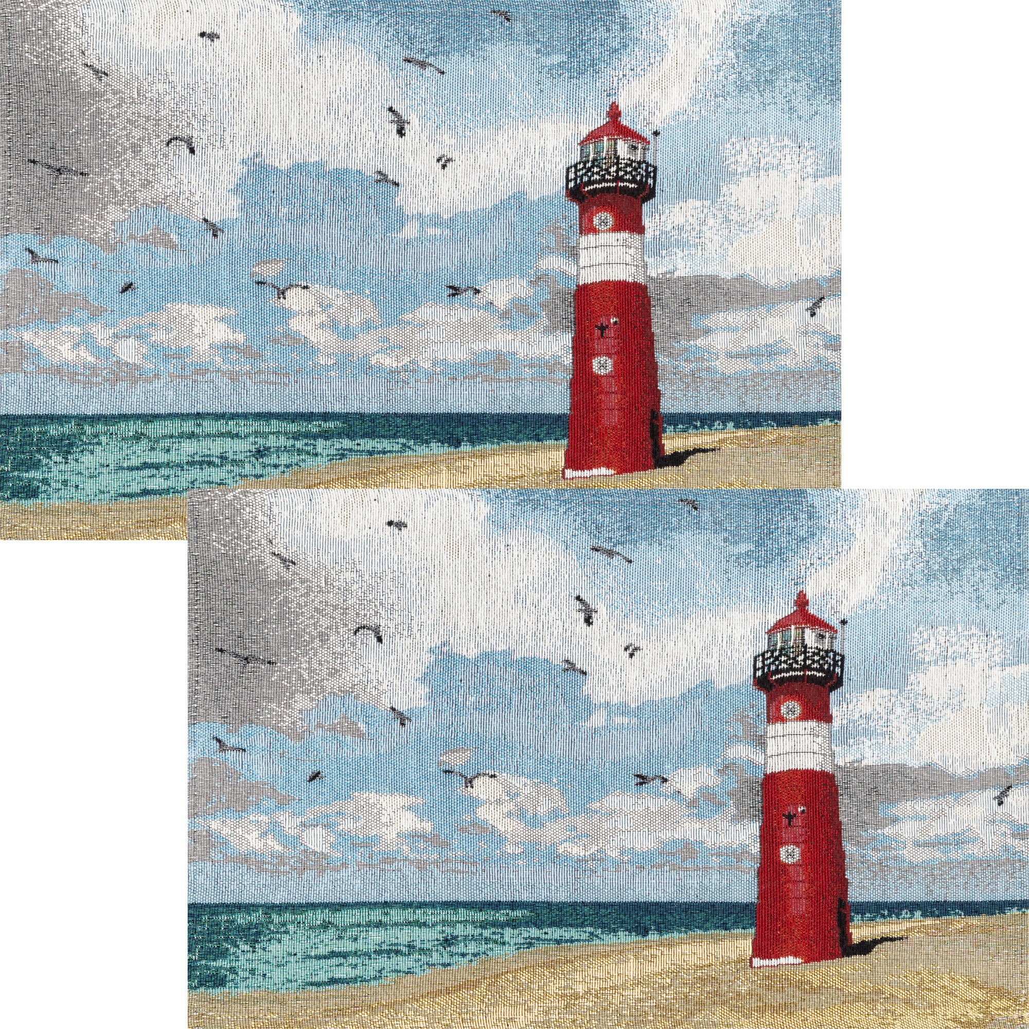 Platzset Tischset 2er-Pack, Gobelin Motiv: Leuchtturm günstig online kaufen