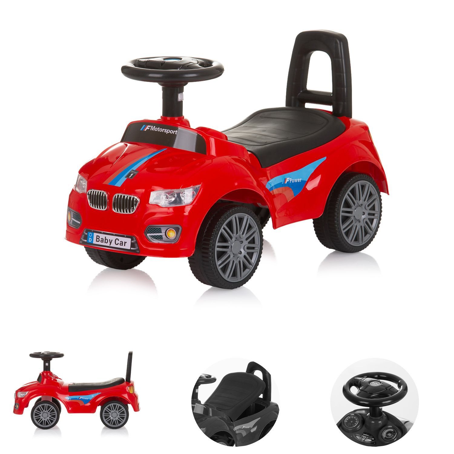 Chipolino Машинки Bobby-Car и каталки Kinder Rutschauto Sprinter, Stauraum unter Sitz Musik Hupe Rückenlehne