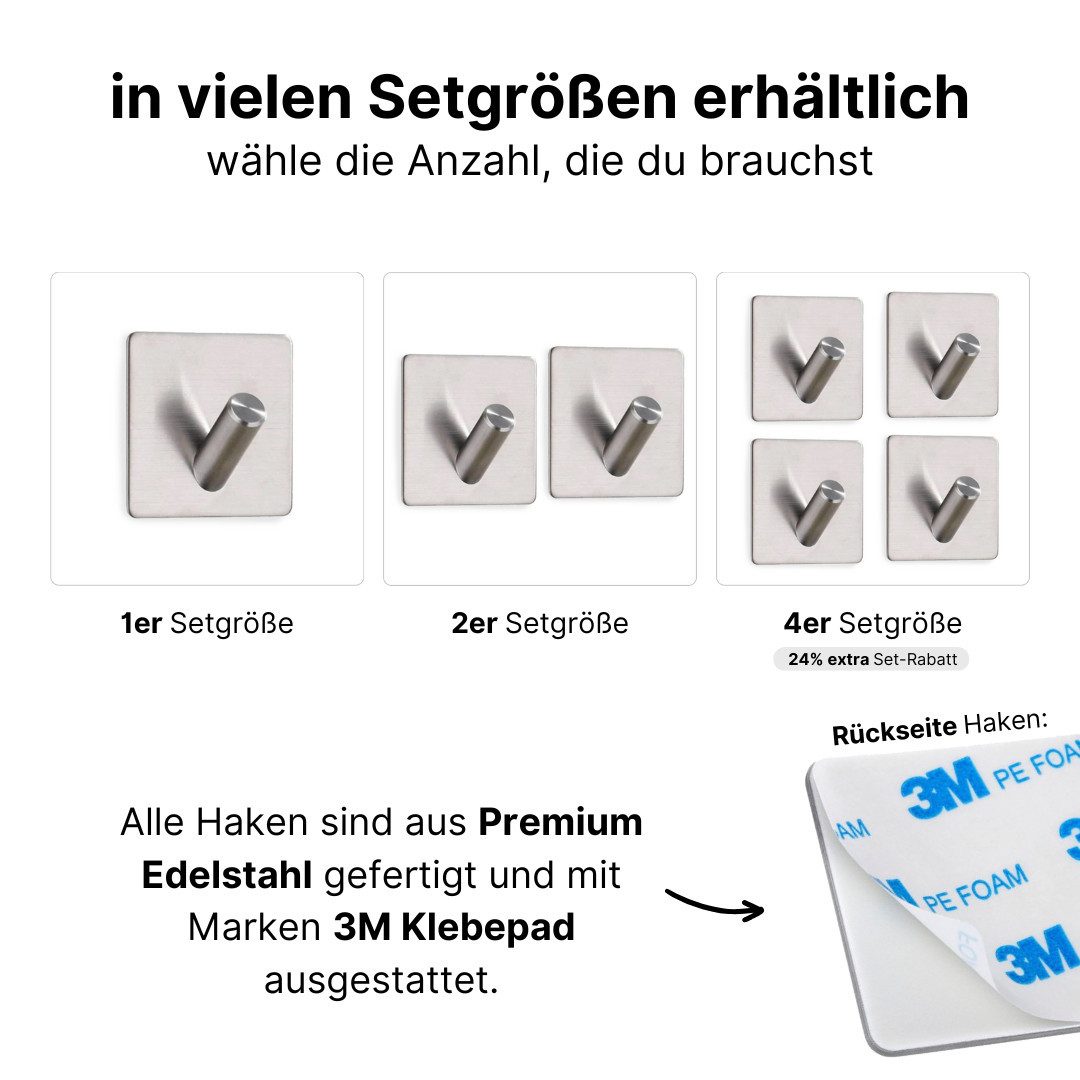 LIVINA HOME Handtuchhaken Haken selbstklebend Bad und Küche, Handtuchhalter günstig online kaufen