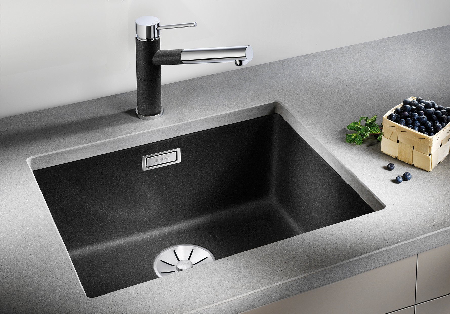 Blanco Granitspüle SUBLINE 500-U, eckig, 46/53 cm, (1 St), erhältlich in mehreren Farben