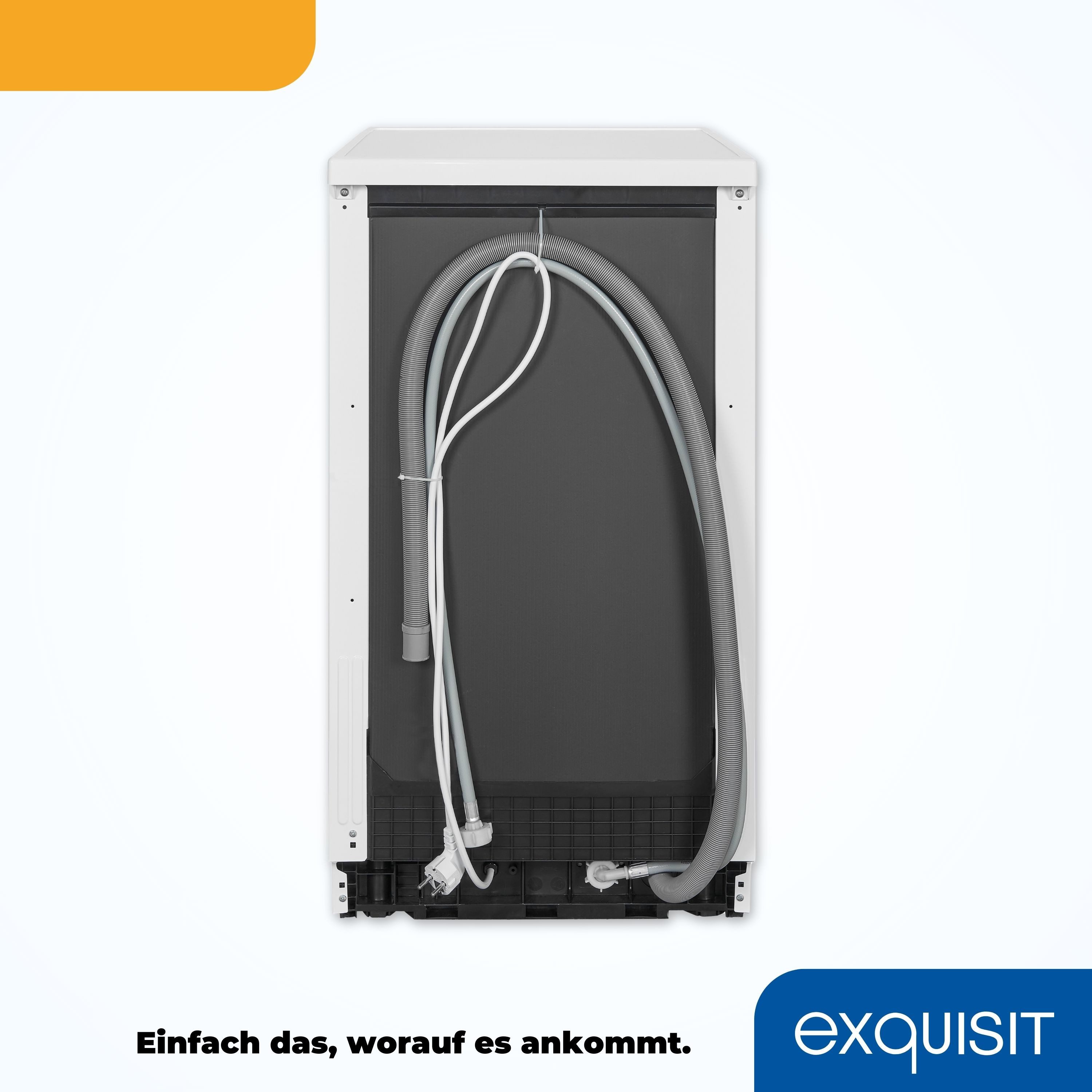 exquisit Standgeschirrspüler PLUS GSP9309-030E, 9 Maßgedecke, 45 cm, Unterbaufähig, einfache Bedienung, LED Display – Bild 4 von 5