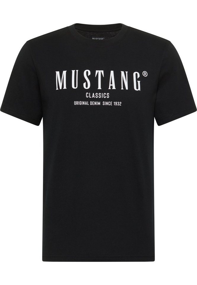 MUSTANG Kurzarmshirt Mustang T-Shirt Print-Shirt, Softe Baumwolle