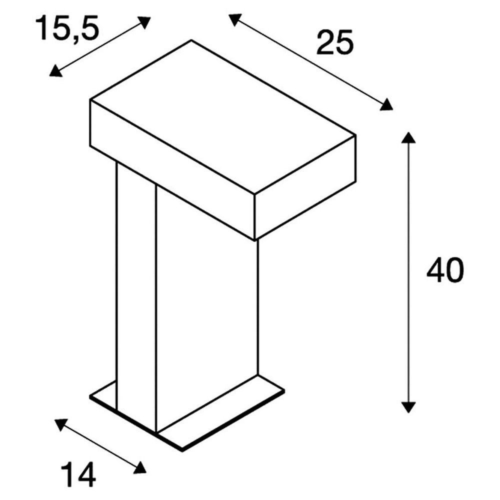 SLV Außen-Stehlampe Sockelleuchte Rusty Pathlight, GX53, IP44
