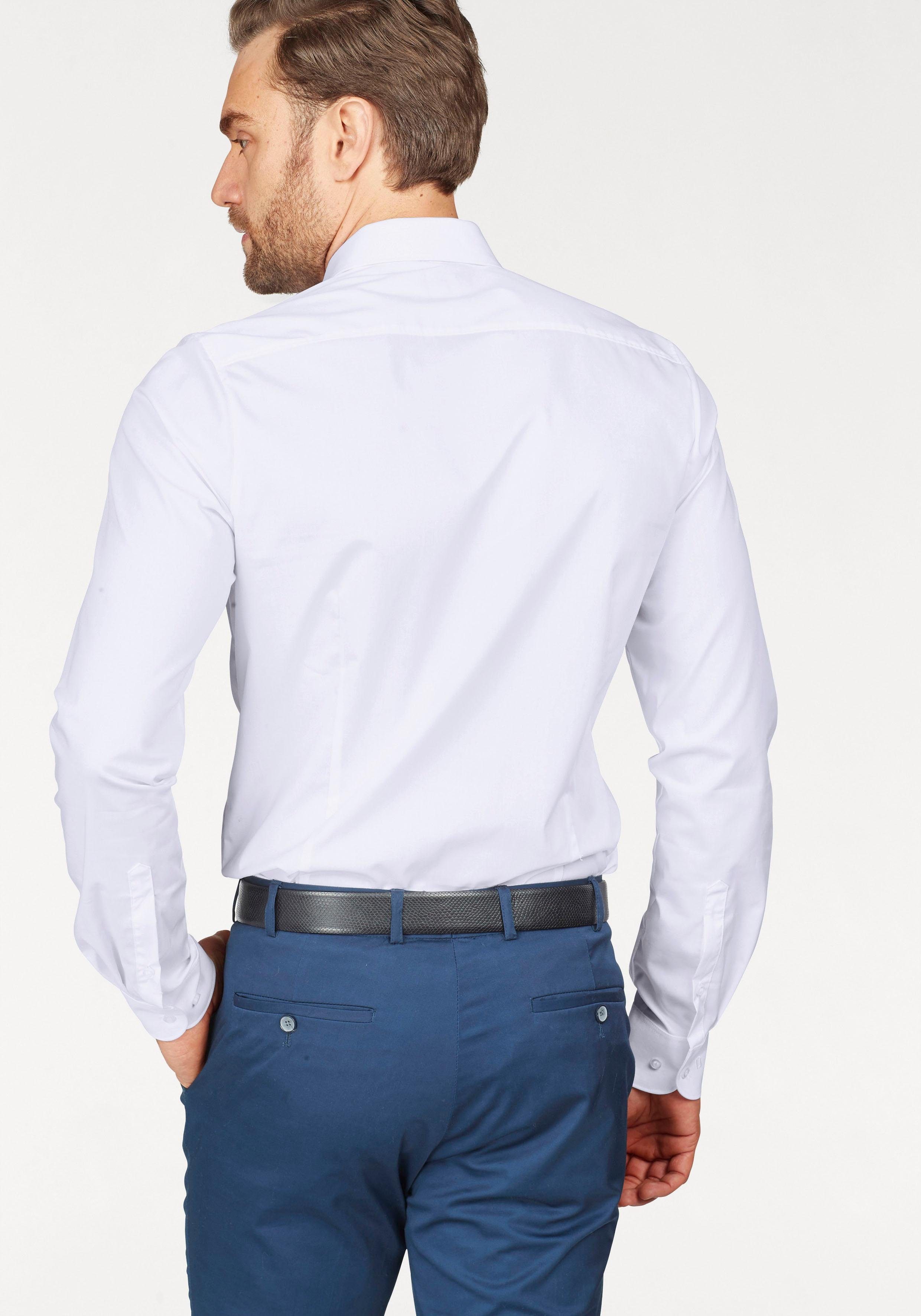 extra Ärmel OLYMP fit mit Level weiß langem body Five Businesshemd