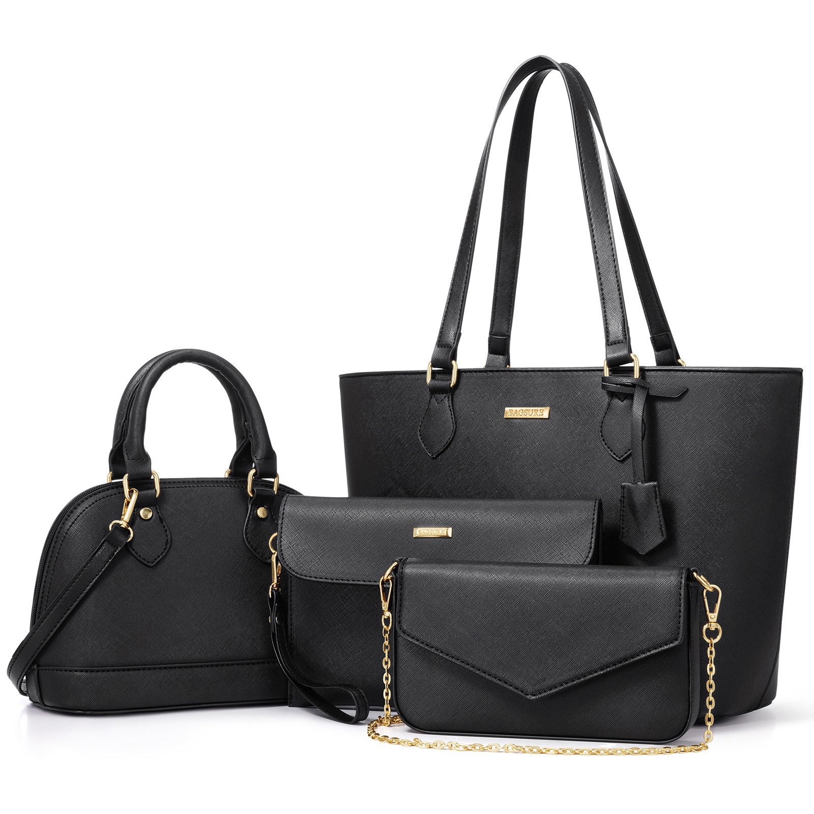 HAUSS SPOLE Henkeltasche 4 tlg Umhängetasche Schultertasche mit Reißverschl günstig online kaufen