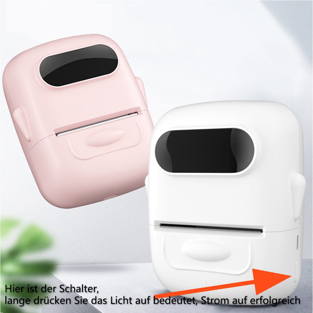 Fine Life Pro Tintefreie Etikettendruck - App-Kontrollierbar, 15-57mm breit, Etikettendrucker, (WLAN (Wi-Fi), 203DPI, 17 Sprachen, 50km Druckkopflebensdaue-iOS/Android)