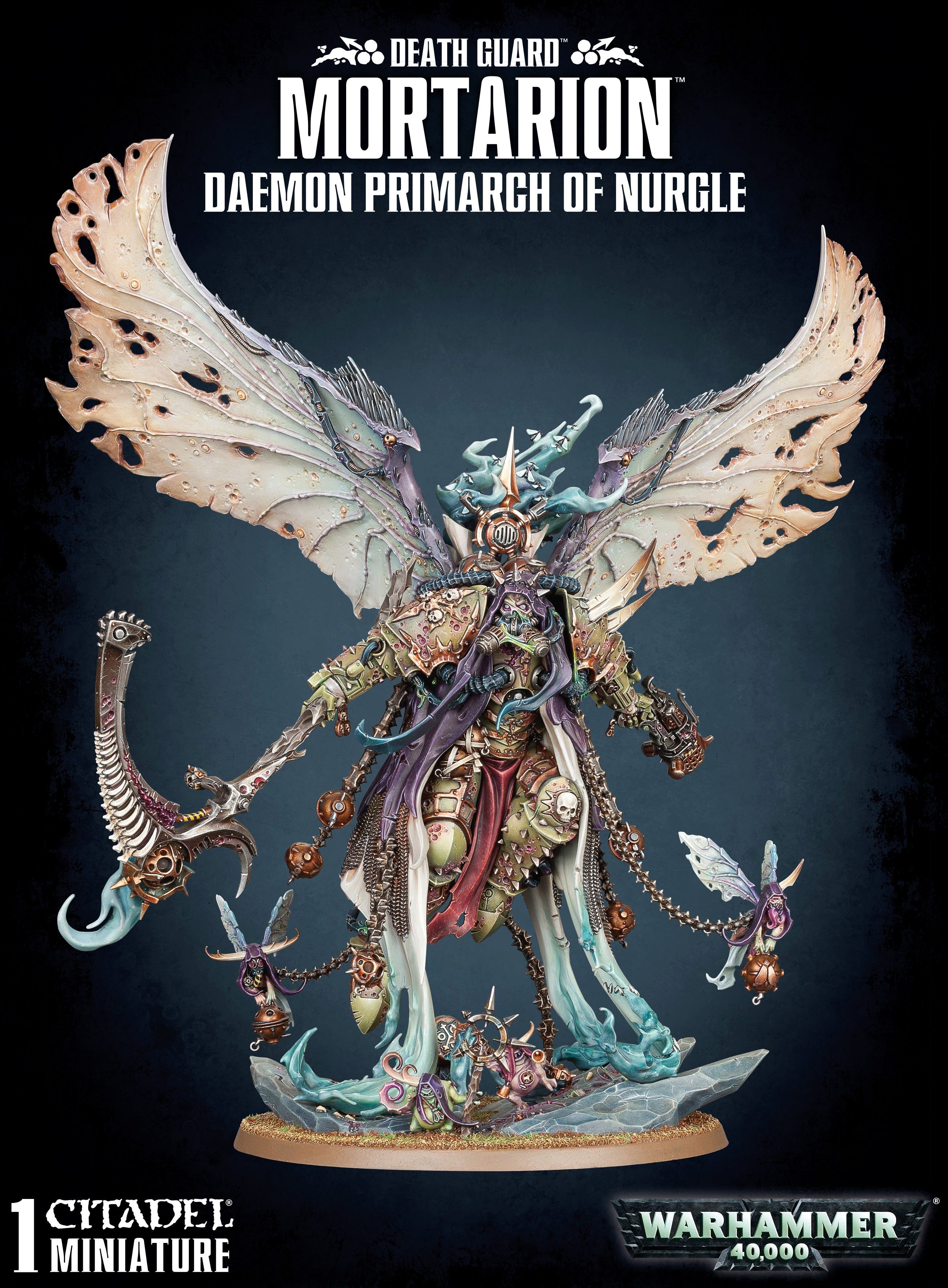 Spielfigur Warhammer 40.000 Death Guard Mortarion Daemon Primarch of Nurgle