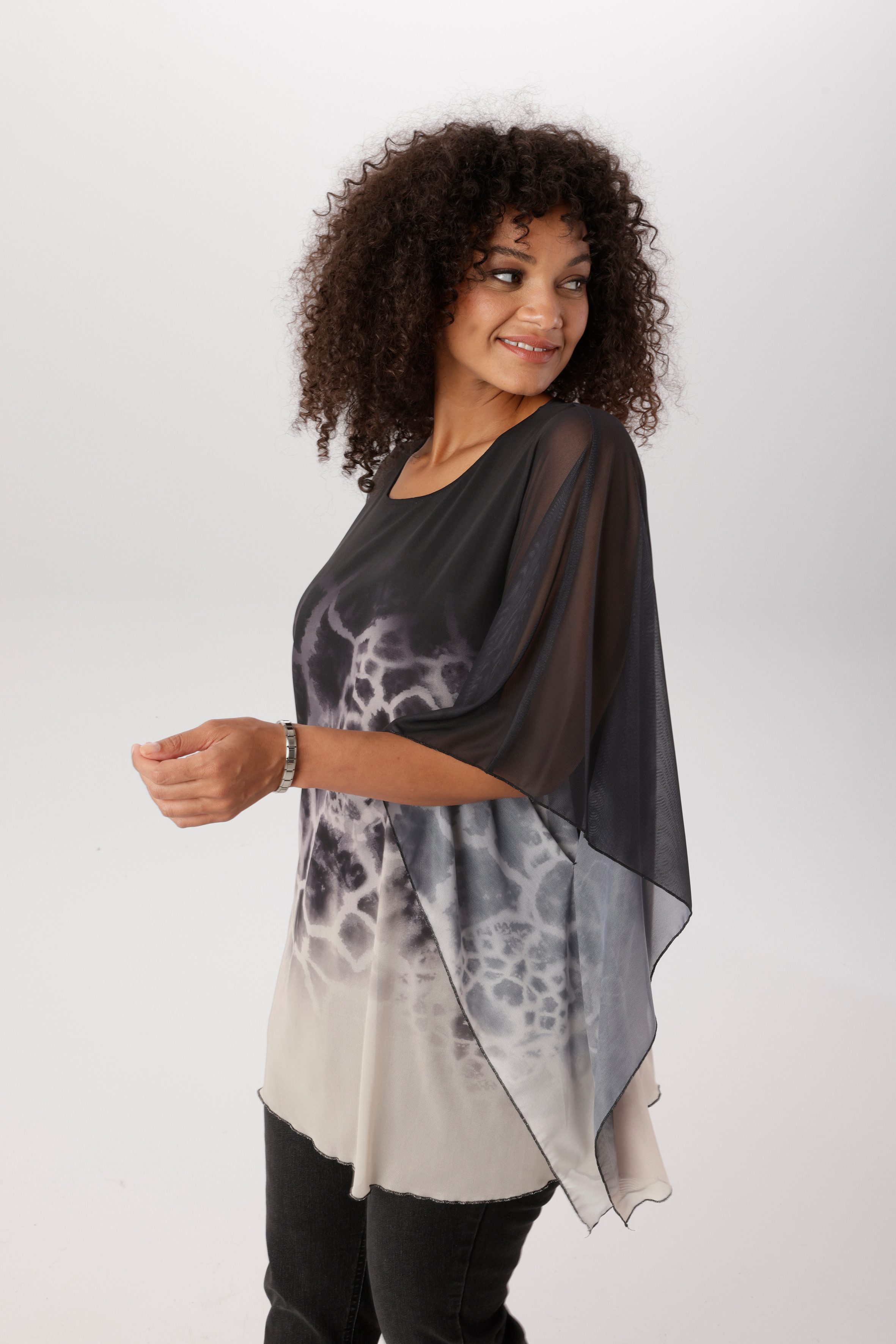 Aniston PLUS Blusenshirt sanft fallende Meshqualität - NEUE KOLLEKTION
