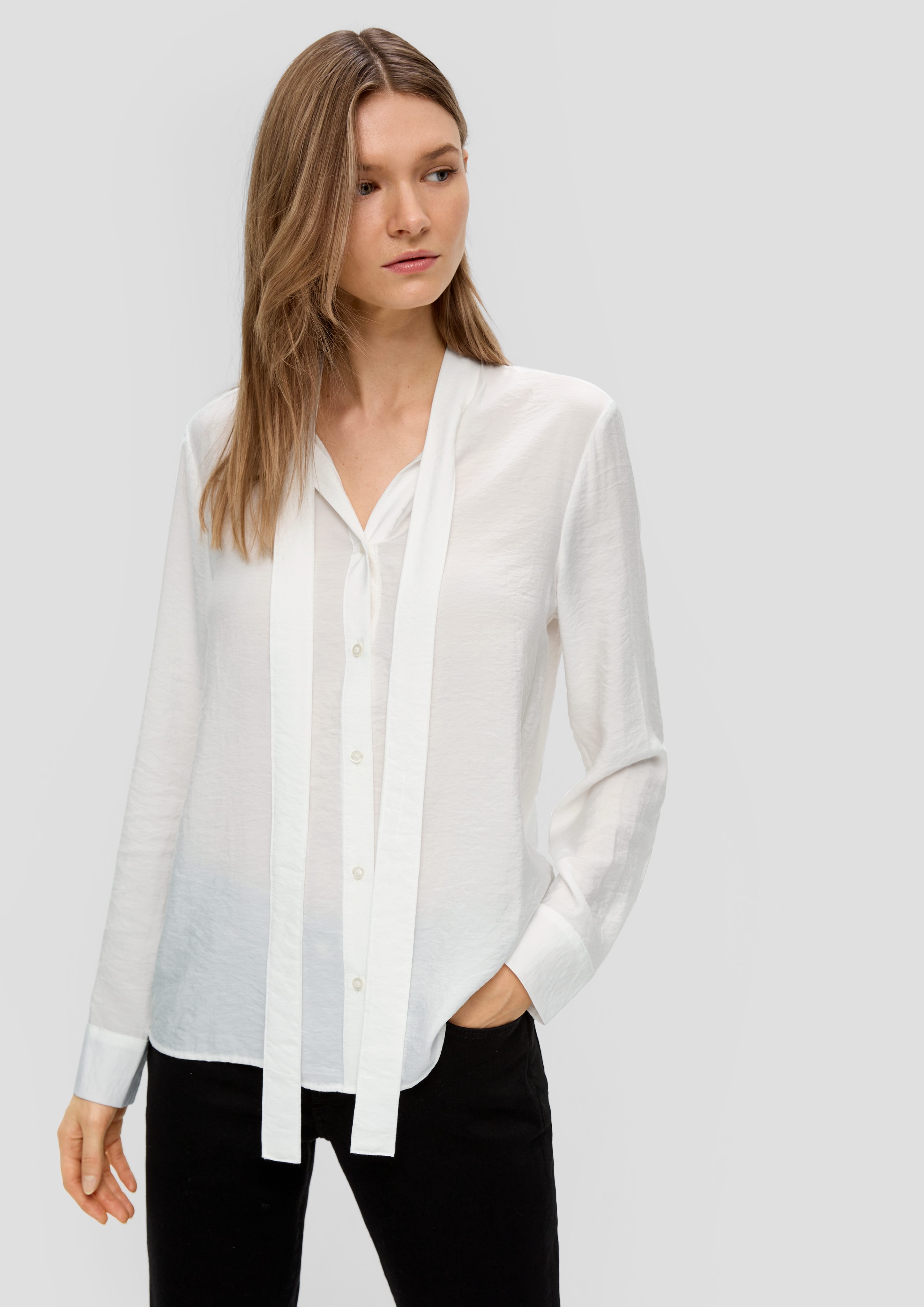 Langarmbluse Bluse aus Viskosemix