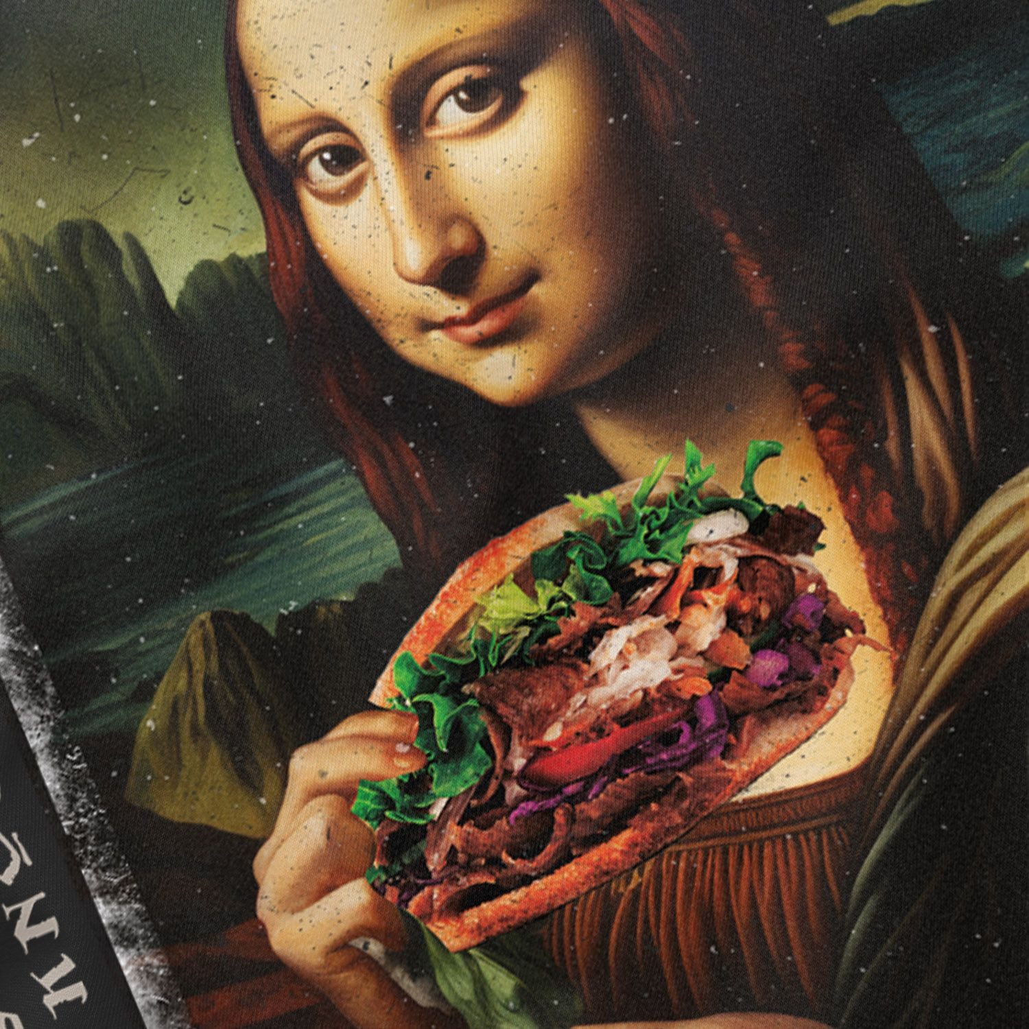 MoonWorks Print-Shirt Herren T-Shirt Print Aufdruck Mona Lisa Parodie Meme günstig online kaufen