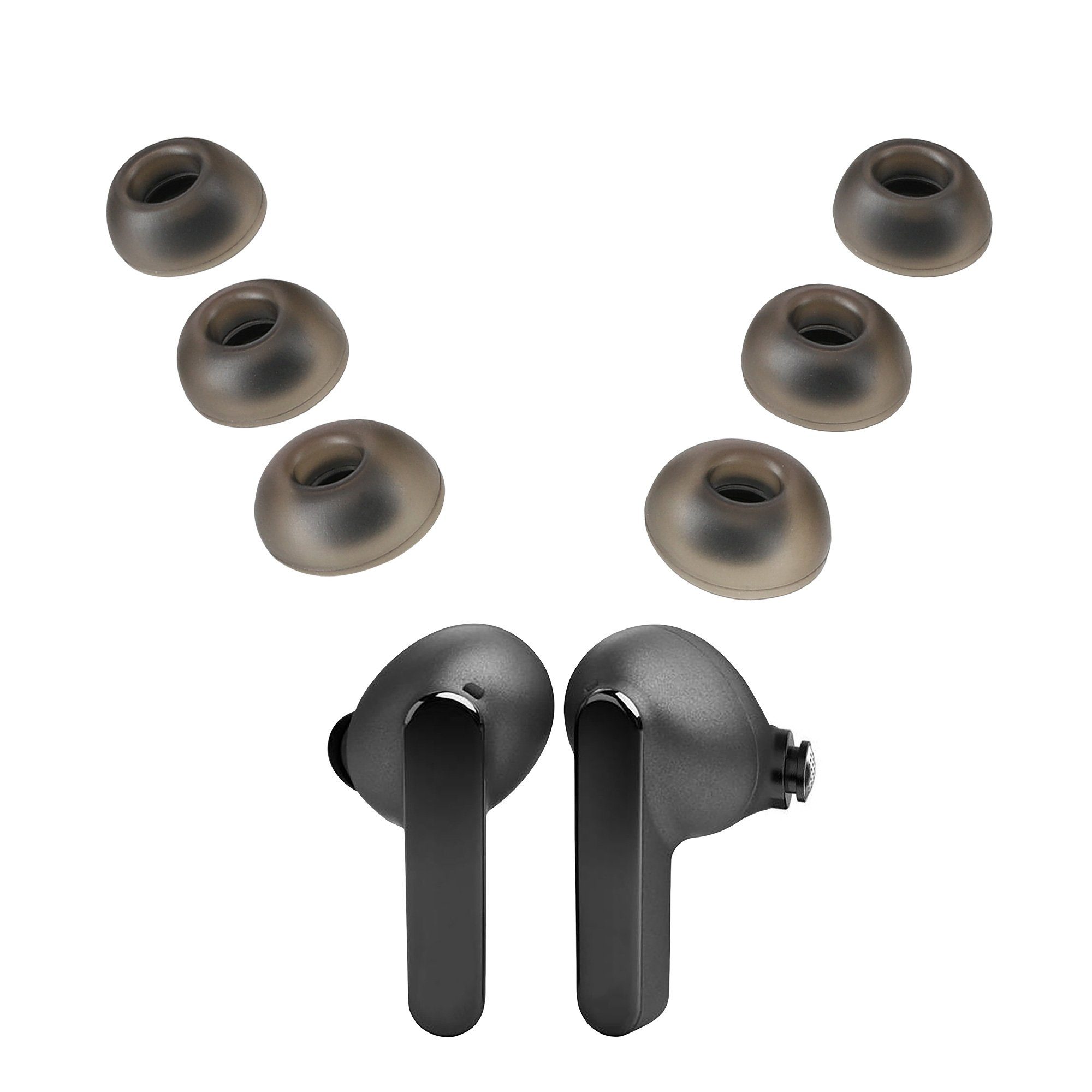 kwmobile 6x Ersatzpolster für JBL Live Pro 2 TWS Ohrpolster (Silikon Ersatz Ohrpolster für In-Ear Kopfhörer - Headphones Polster) von kwmobile