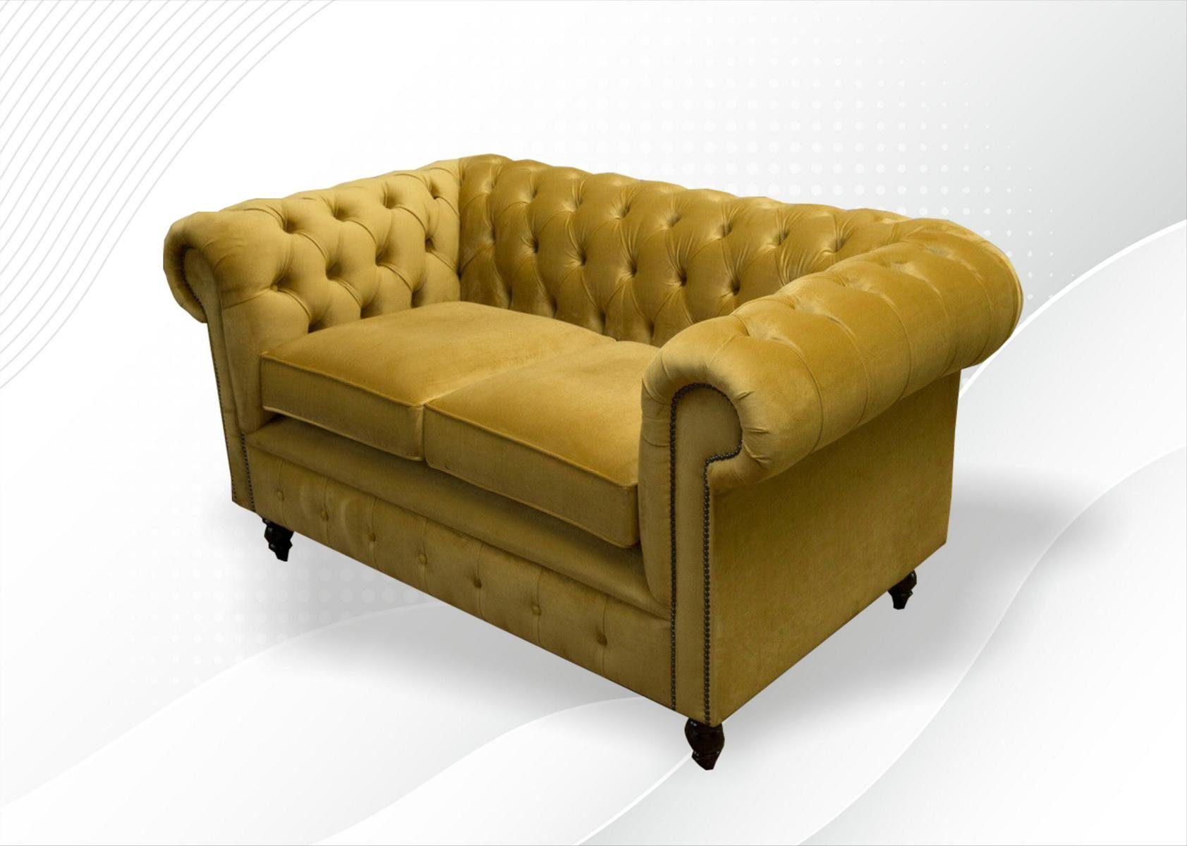JVmoebel Chesterfield-Sofa, Chesterfield 2 Sitzer Design Couch cm 165 Sofa