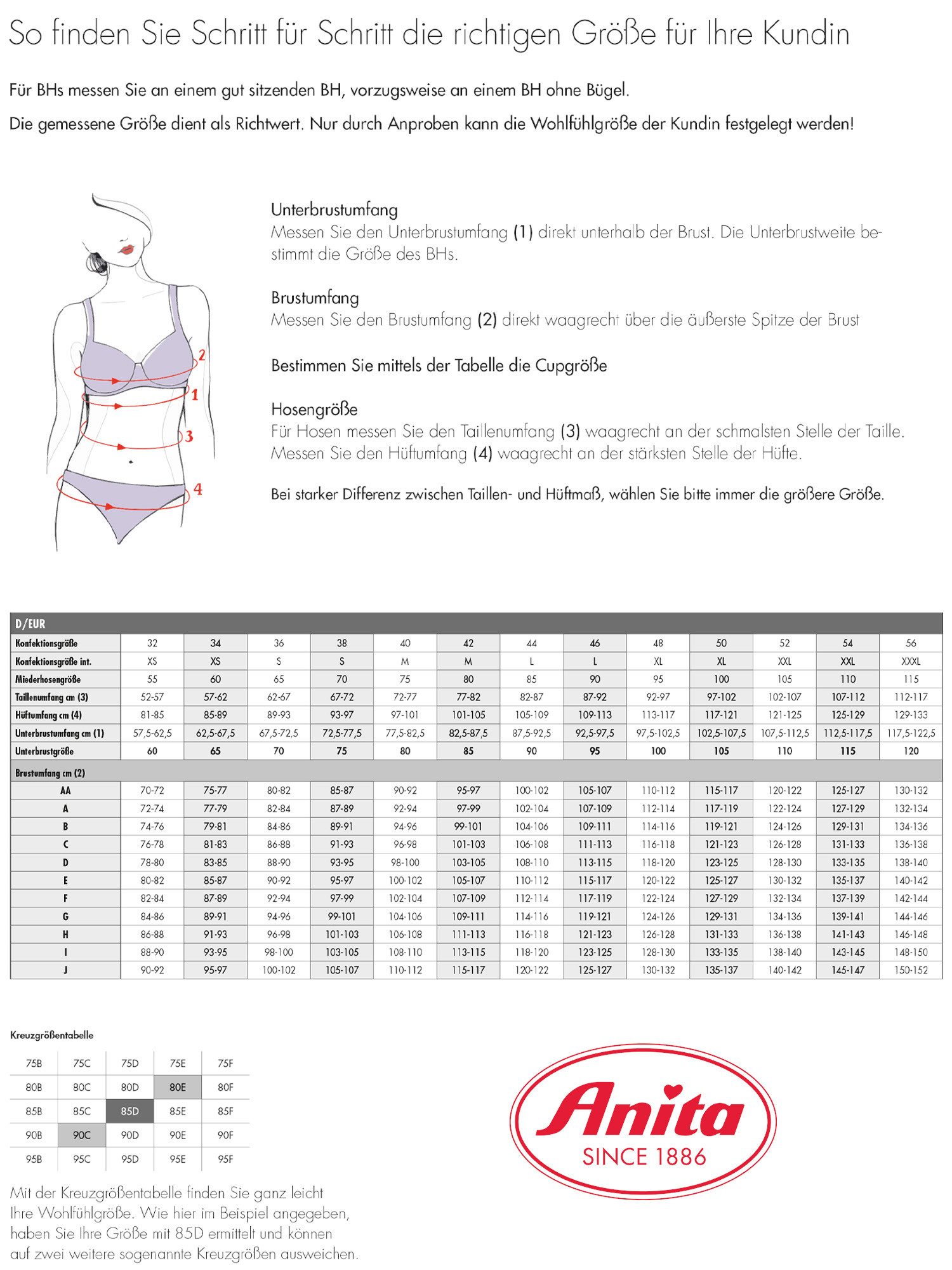 Anita since 1886 Soft-BH Komfort Soft BH Leni (Stück, 1-tlg) vorgeformte Cups, Uni, Jacquard