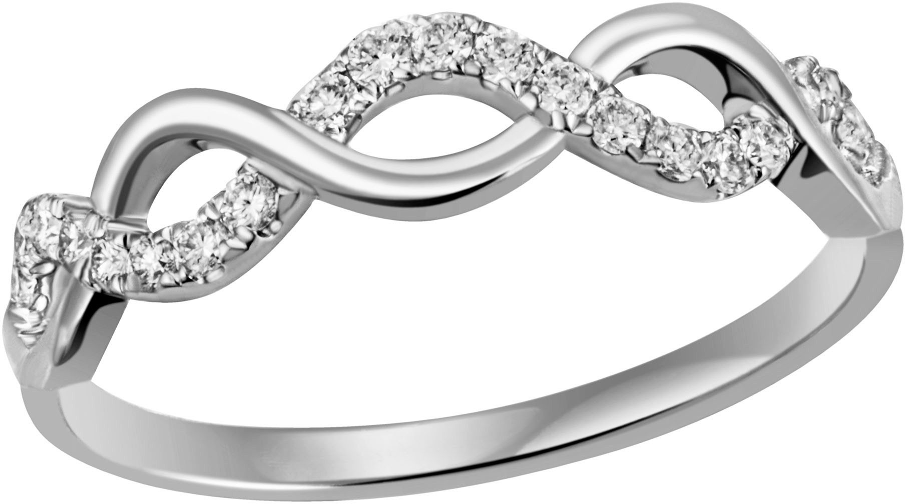 Firetti Fingerring Schmuck Geschenk Silber 925 Silberring Ring Infinity, mit Zirkonia (synth)