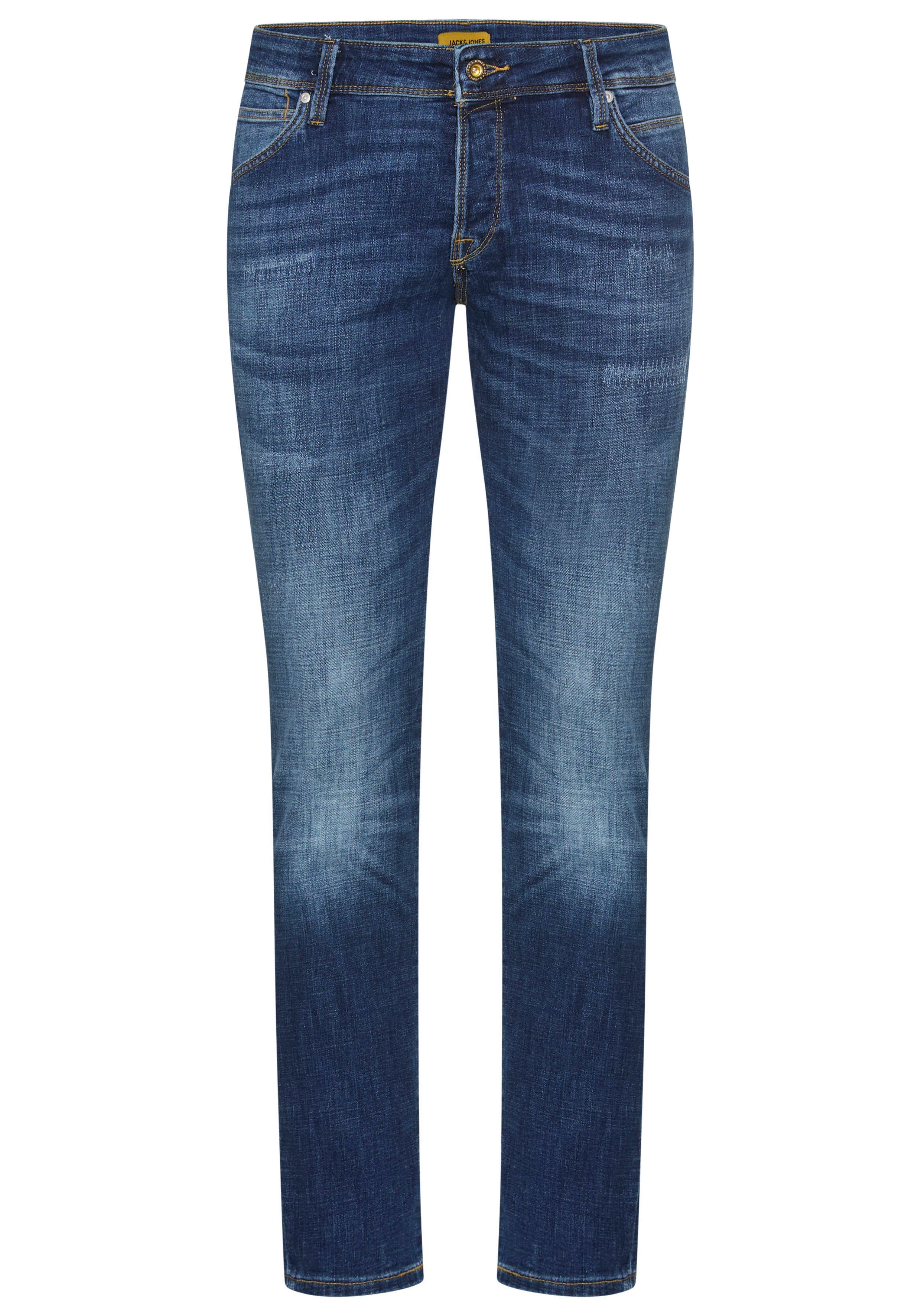 Jack & Jones Slim-fit-Jeans JJIGLENN – Slim-Fit-Jeans mit niedriger Leibhöhe Used, modisch, slim fit, Denim/Jeans – Bild 4 von 5