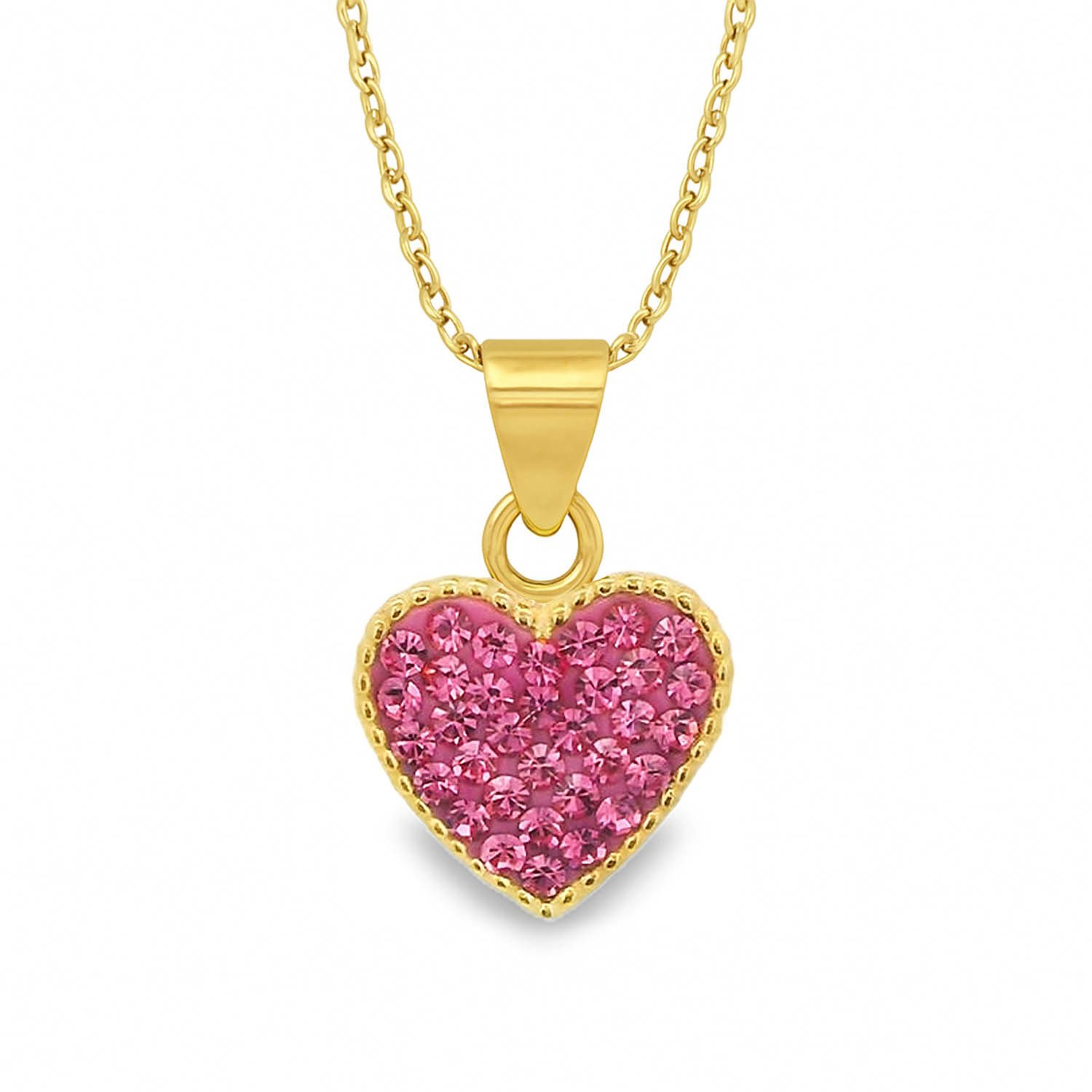 Kette mit Anhänger Herzkette „Corazon“ – Eleganz in 925er Silber, vergoldet