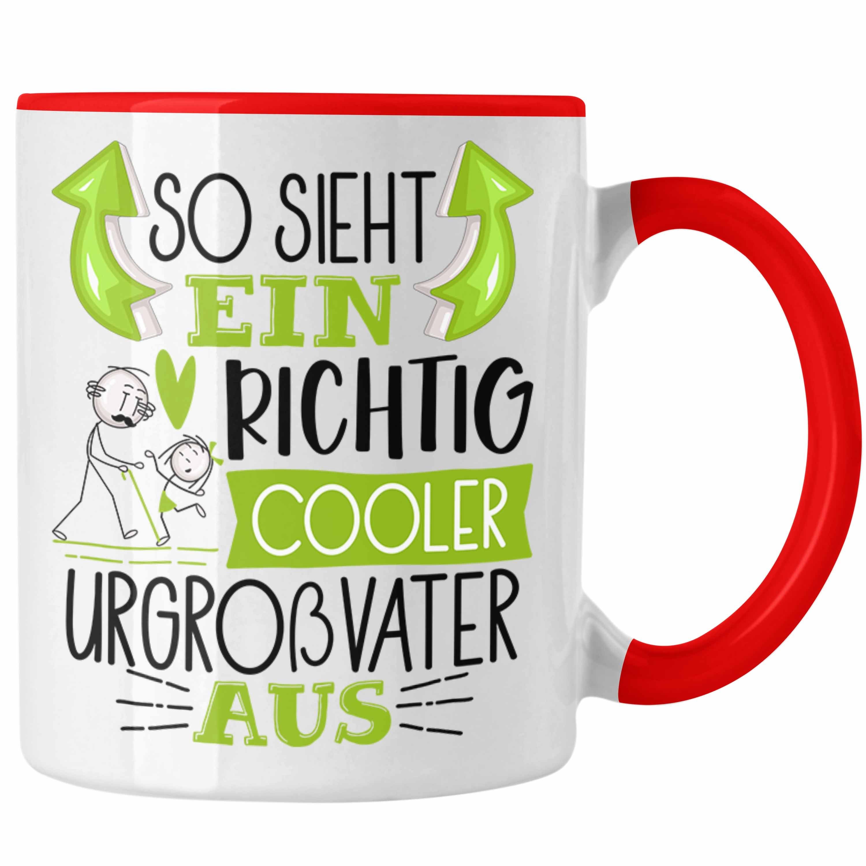 Trendation Tasse So Sieht Ein Richtig Cooler Urgroßvater Aus Geschenk Tasse Lustiger S Rot