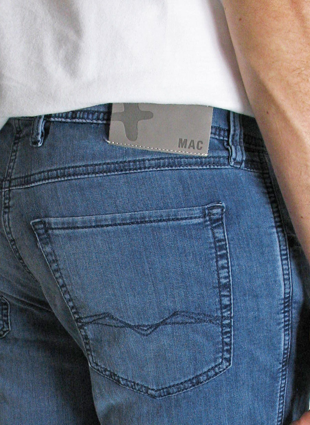 MAC 5-Pocket-Jeans Jog'n Jeans Denim Stone Sweat Used Blue Light 0994L