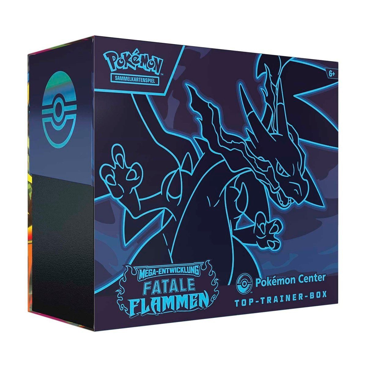 Sammelkarte Pokemon ME Fatale Flammen Top-Trainer Box Pokemon Center Deutsch
